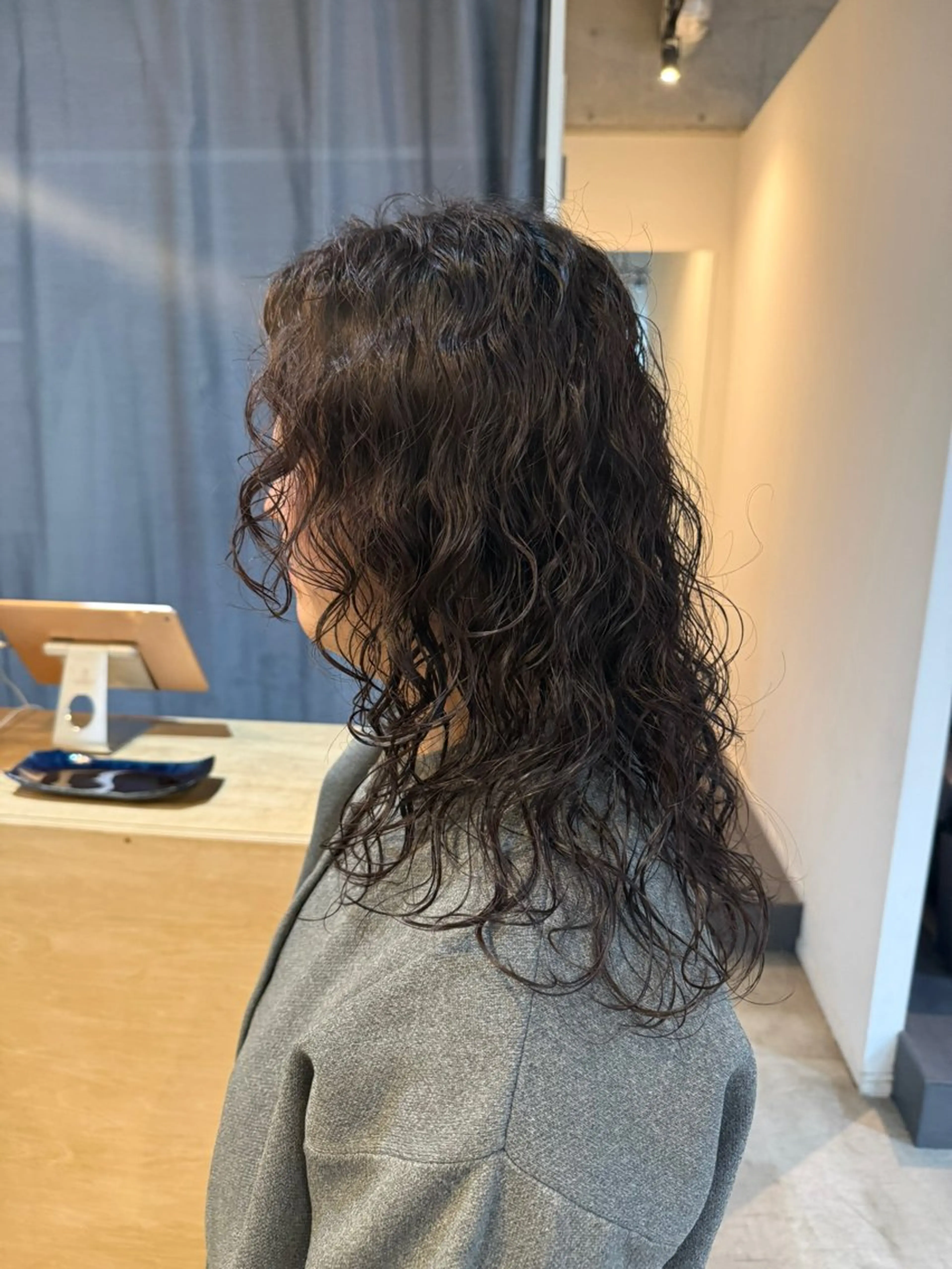 セミロング カット パーマ トリートメント デジタルパーマ/ ウェーブパーマ/神野のヘアスタイル