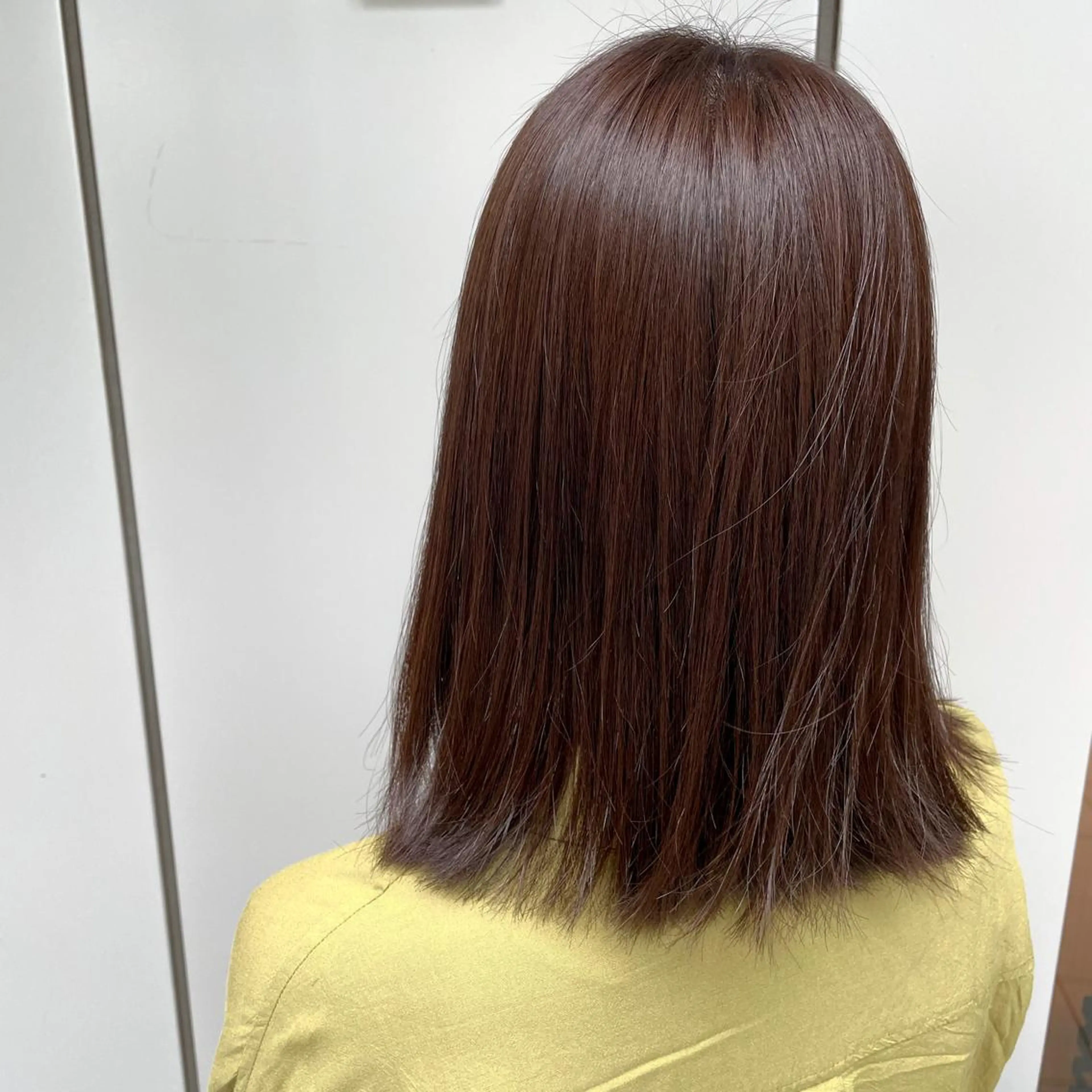ミディアム カラー ヘアアレンジ ブラウンカラー ラベンダーカラー ラベンダーグレー SHANTi 飯塚 ヘアセット/髪質改善のヘアスタイル
