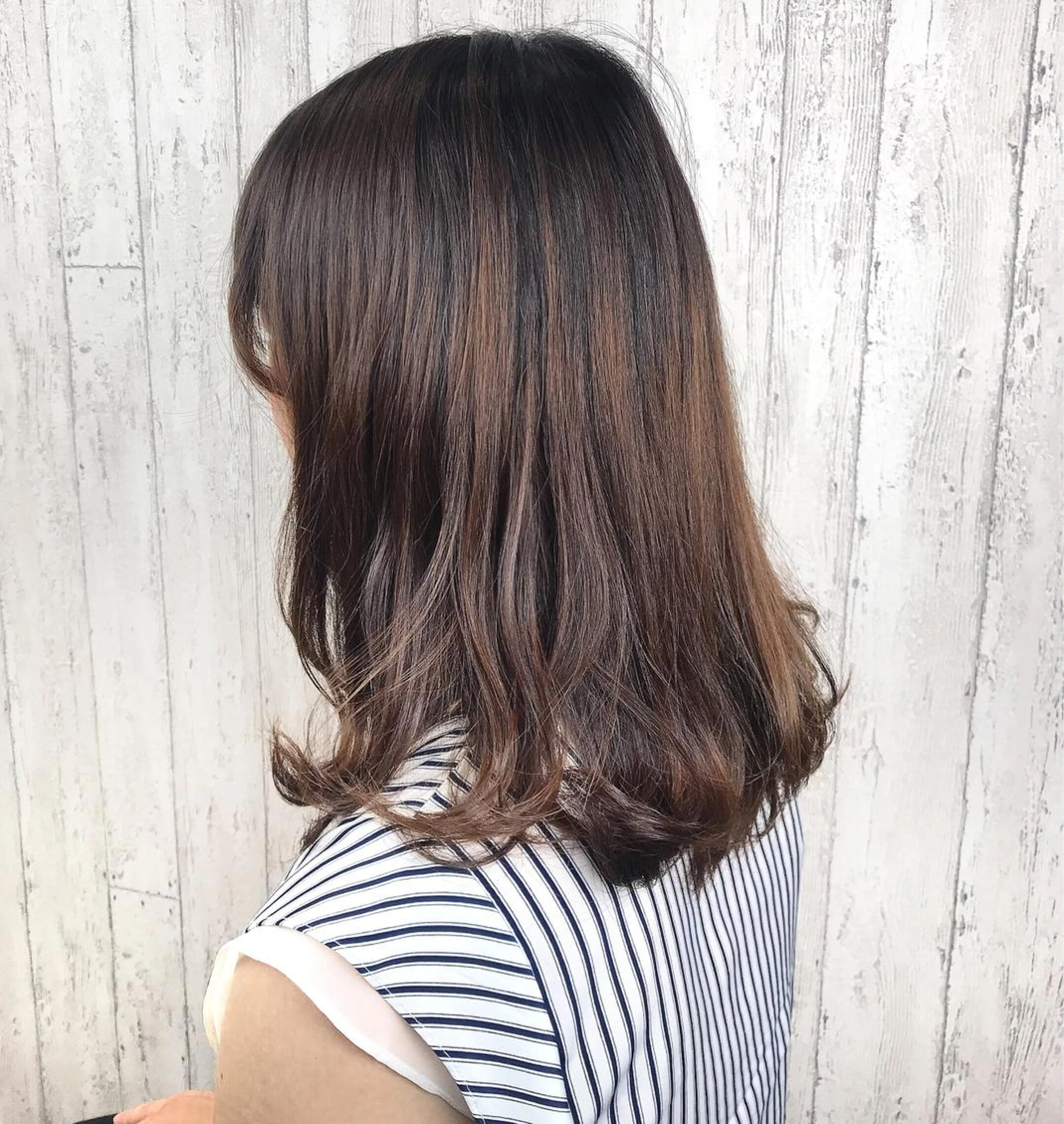 ミディアム カラー カット ヘアカラー トリートメント 田中 あかねのヘアスタイル