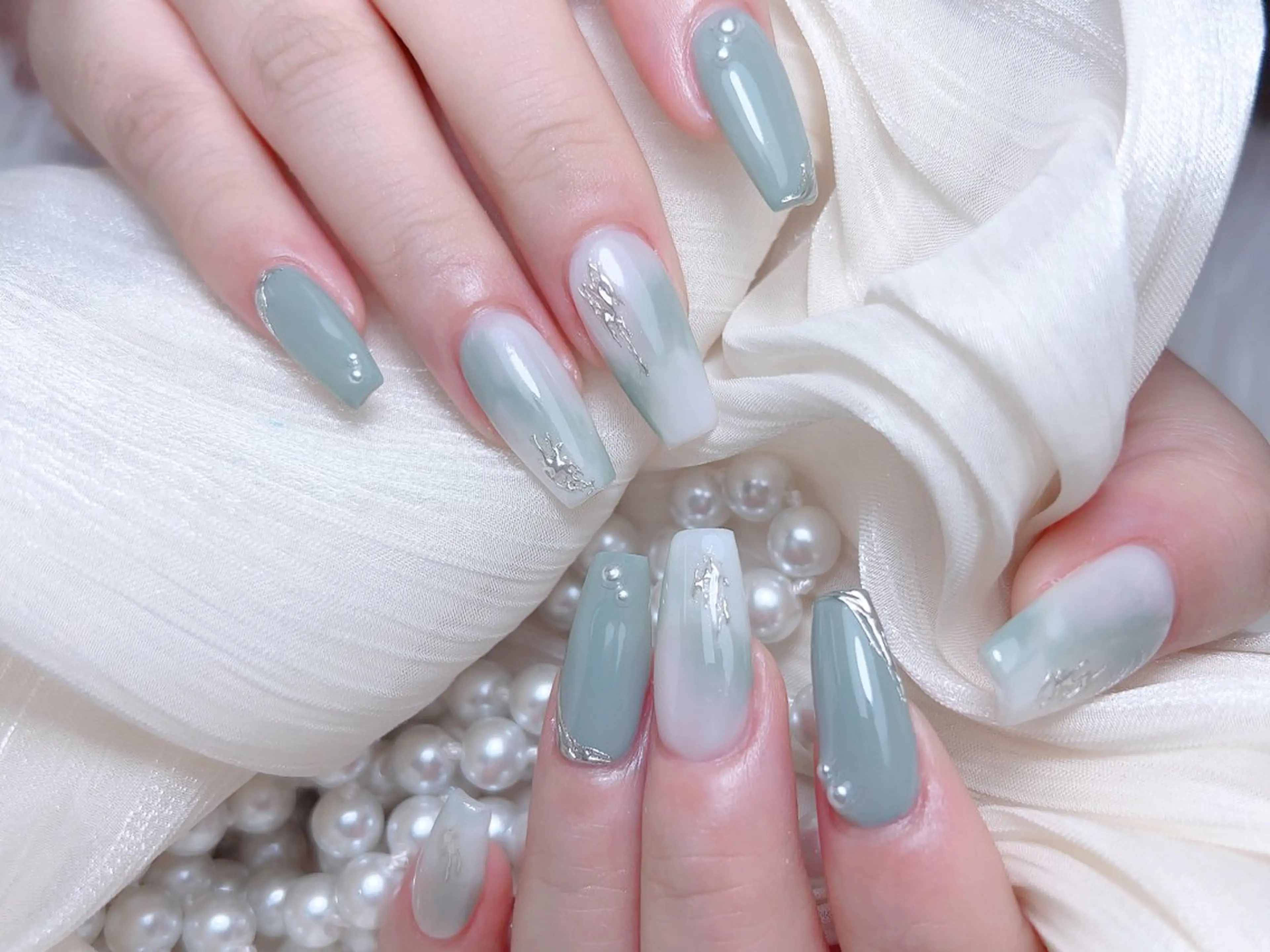 ネイル ハンドネイル M🌷nail 長さだし専門店のネイルデザイン