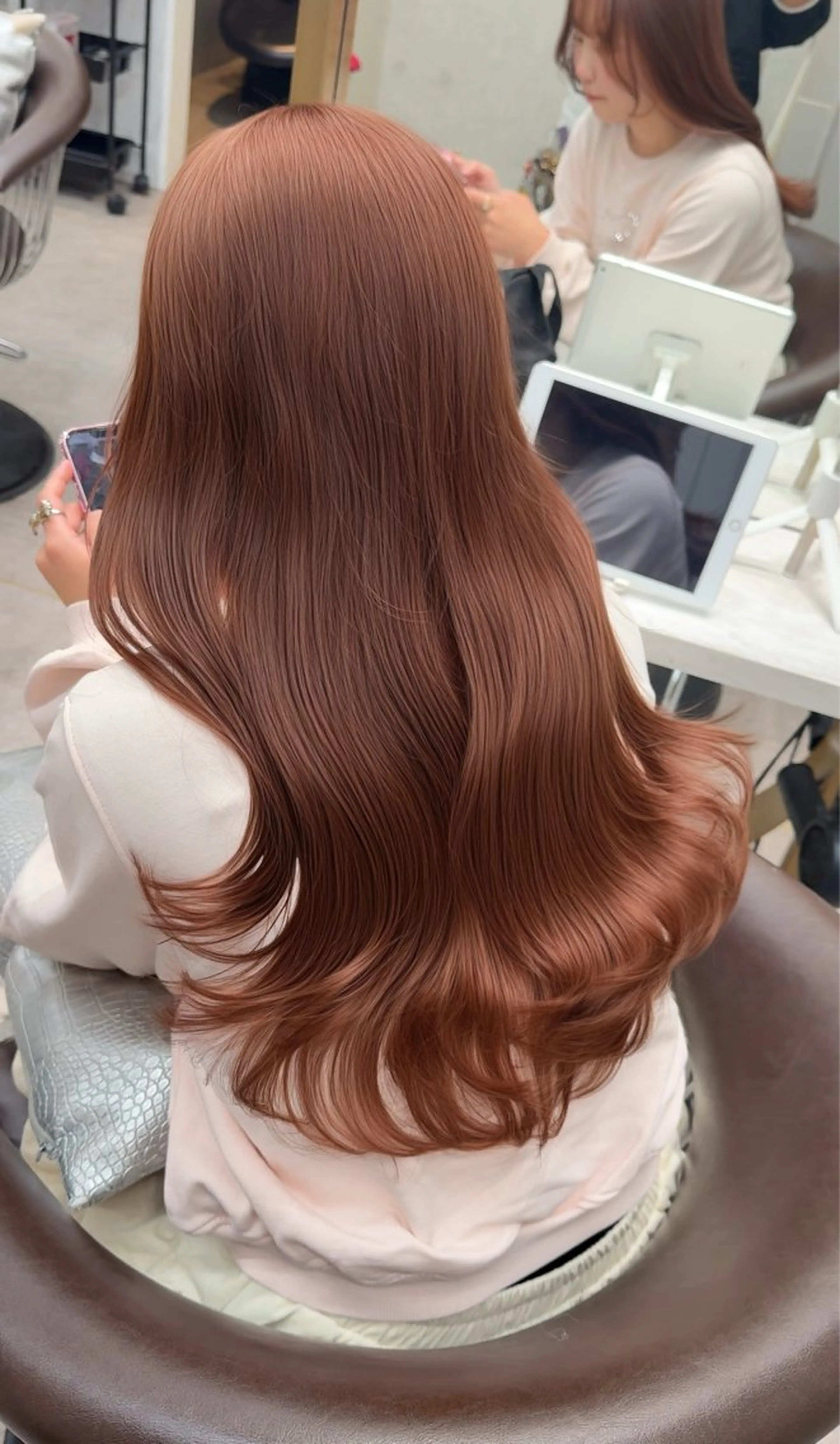 ミディアム カラー カット ヘアカラー ダブルカラー 韓国ヘアKYONのヘアスタイル