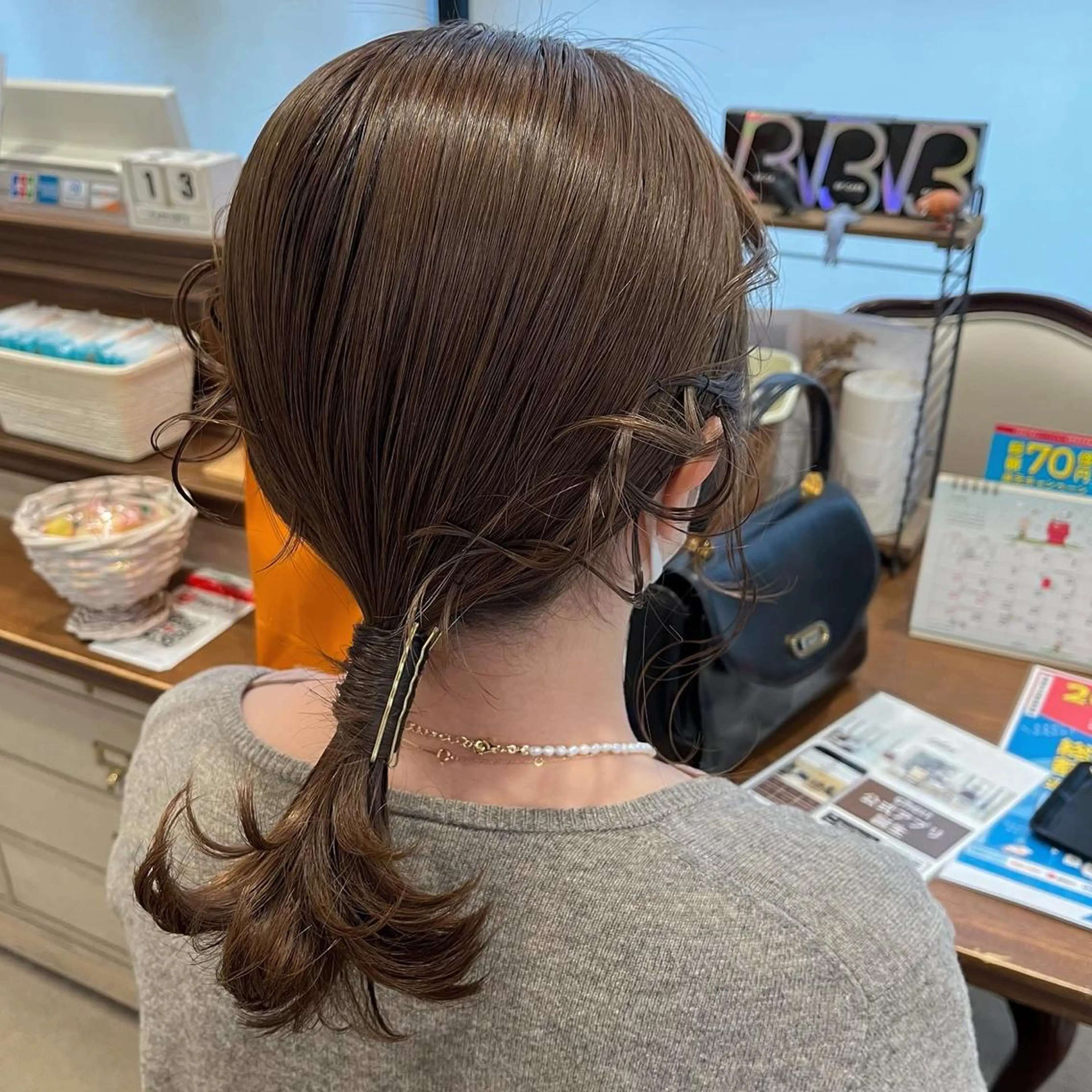 セミロング ヘアアレンジ ヘアセット サソウ ユリエ🥥のヘアスタイル