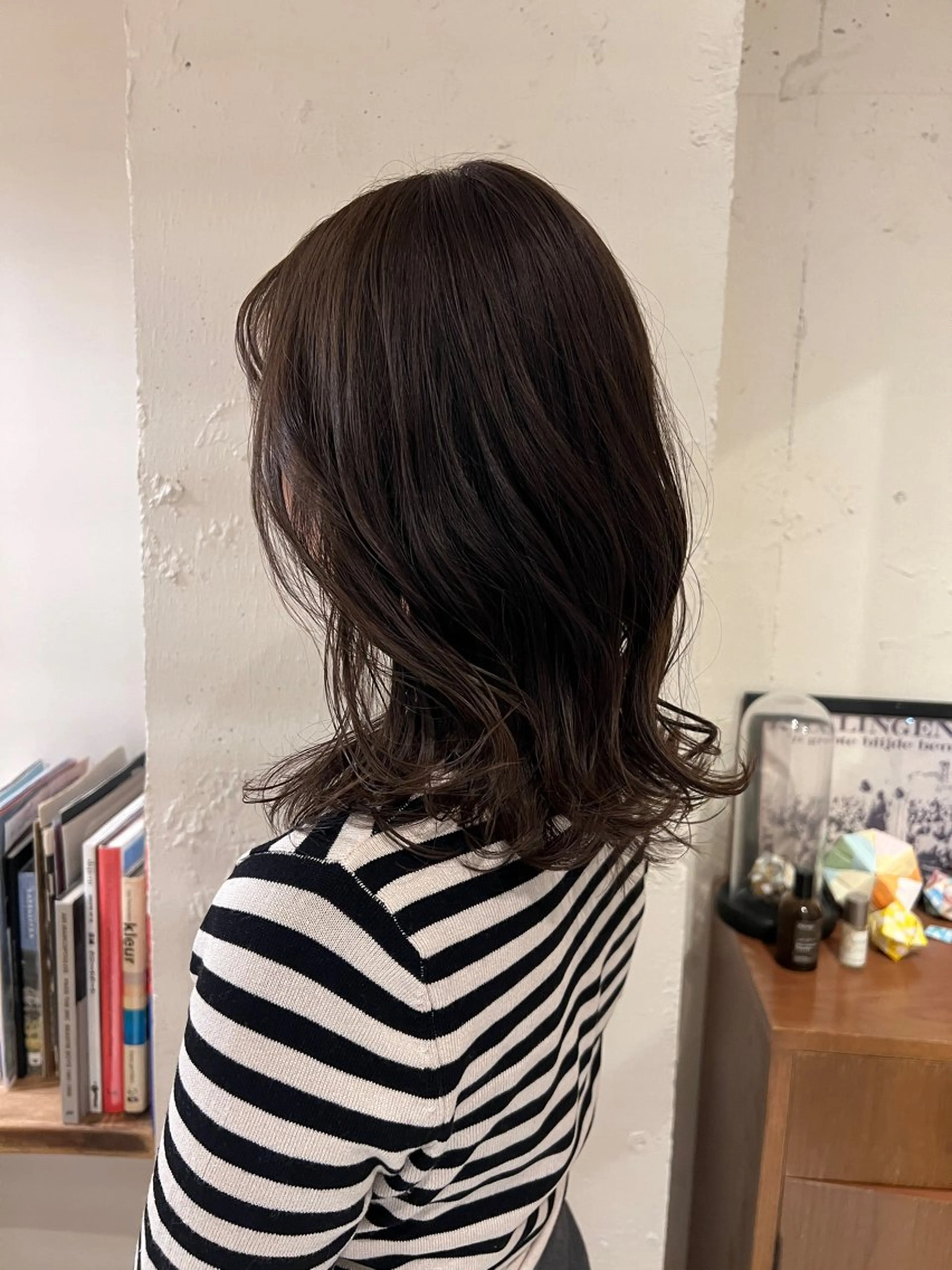 ミディアム カラー オリーブカラー 韓国風ヘア drop /Hiroto✩.*のヘアスタイル