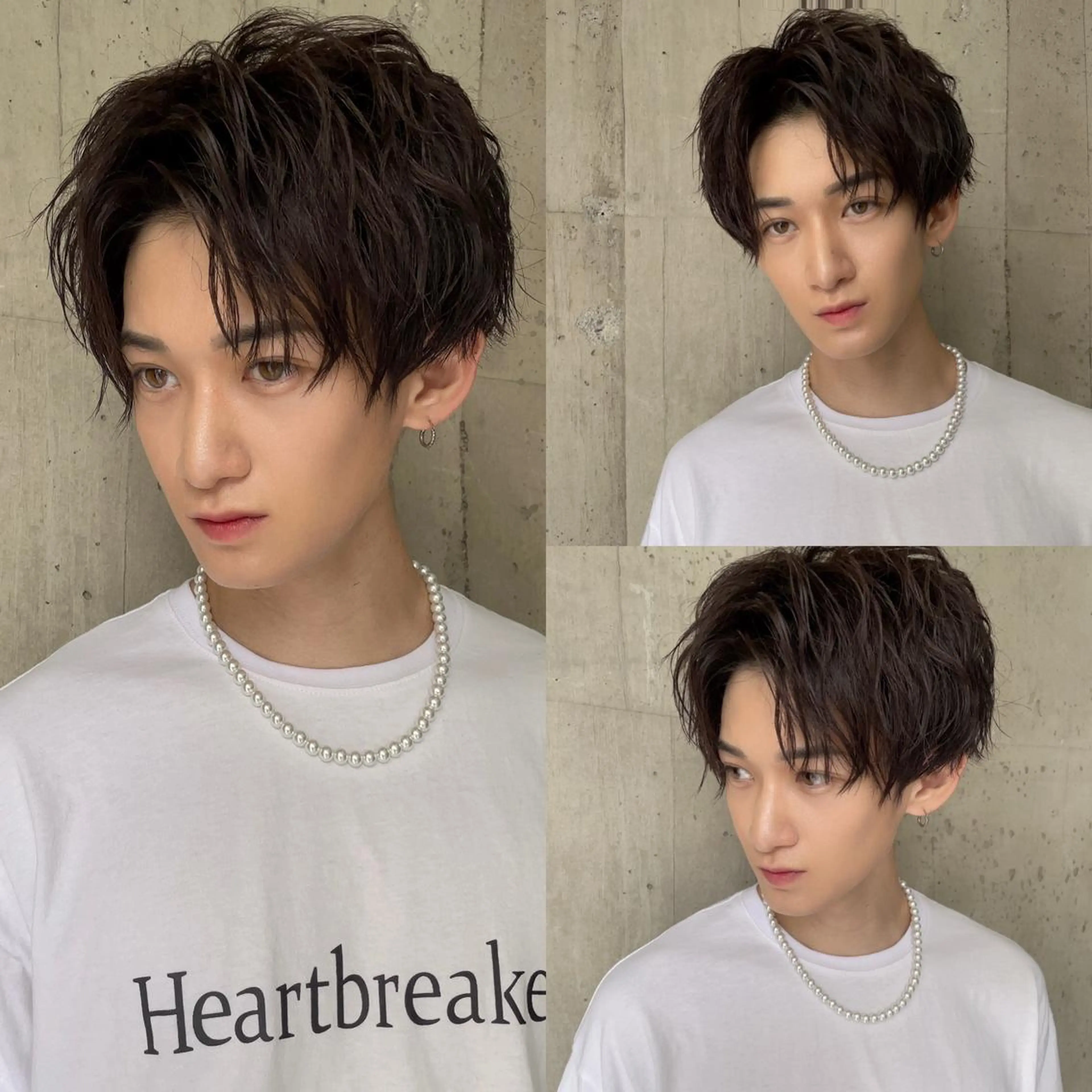 ショート メンズ センターパート メンズ韓国風 韓国マッシュ マッシュ メンズパーマ 【代表】 高瀬慎也/縮毛矯正のヘアスタイル