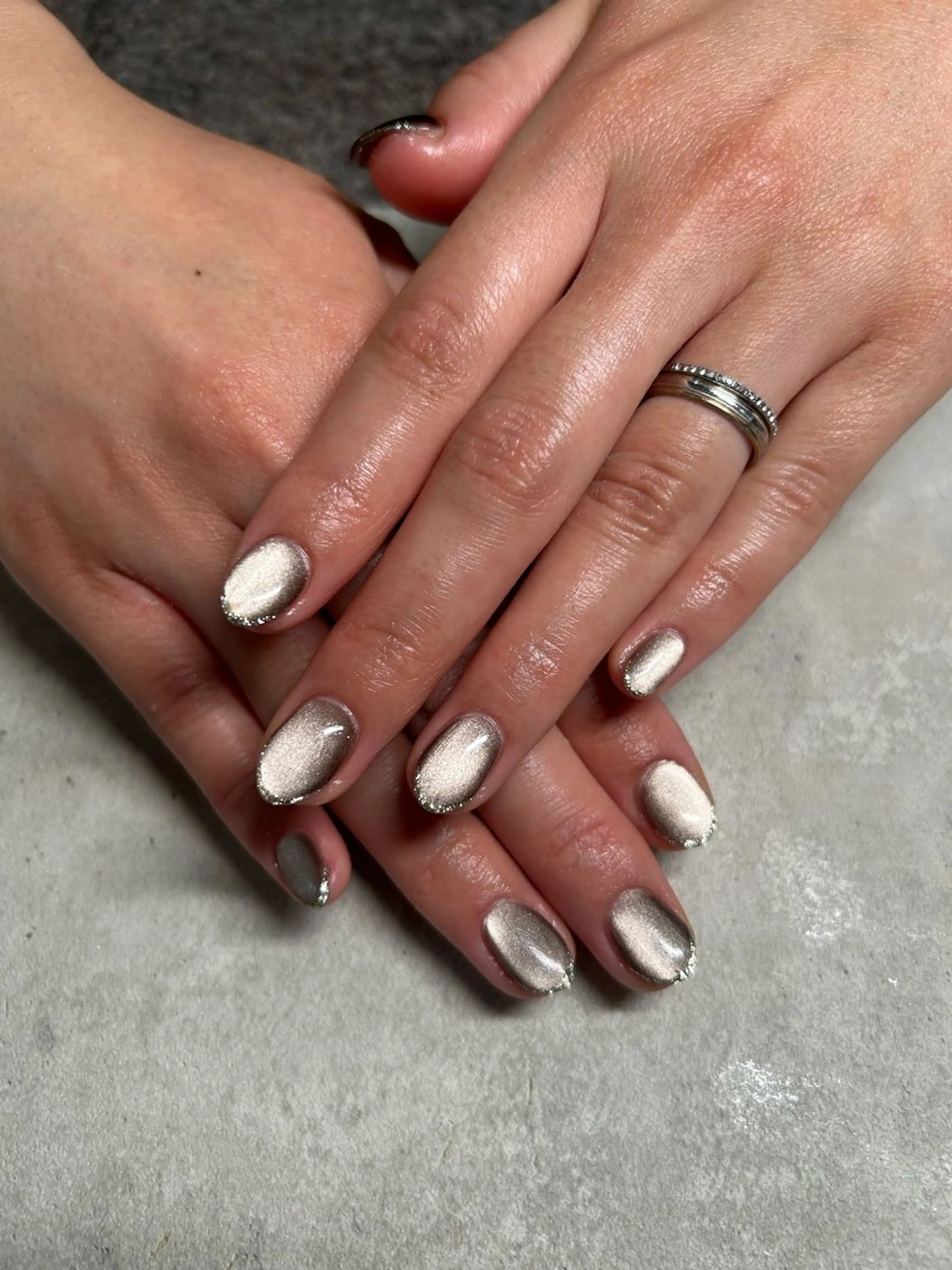 ネイル ラメ(グリッター) マグネットネイル Tink札幌駅前店所属・Tink札幌駅前店 aizawa.のネイルデザイン