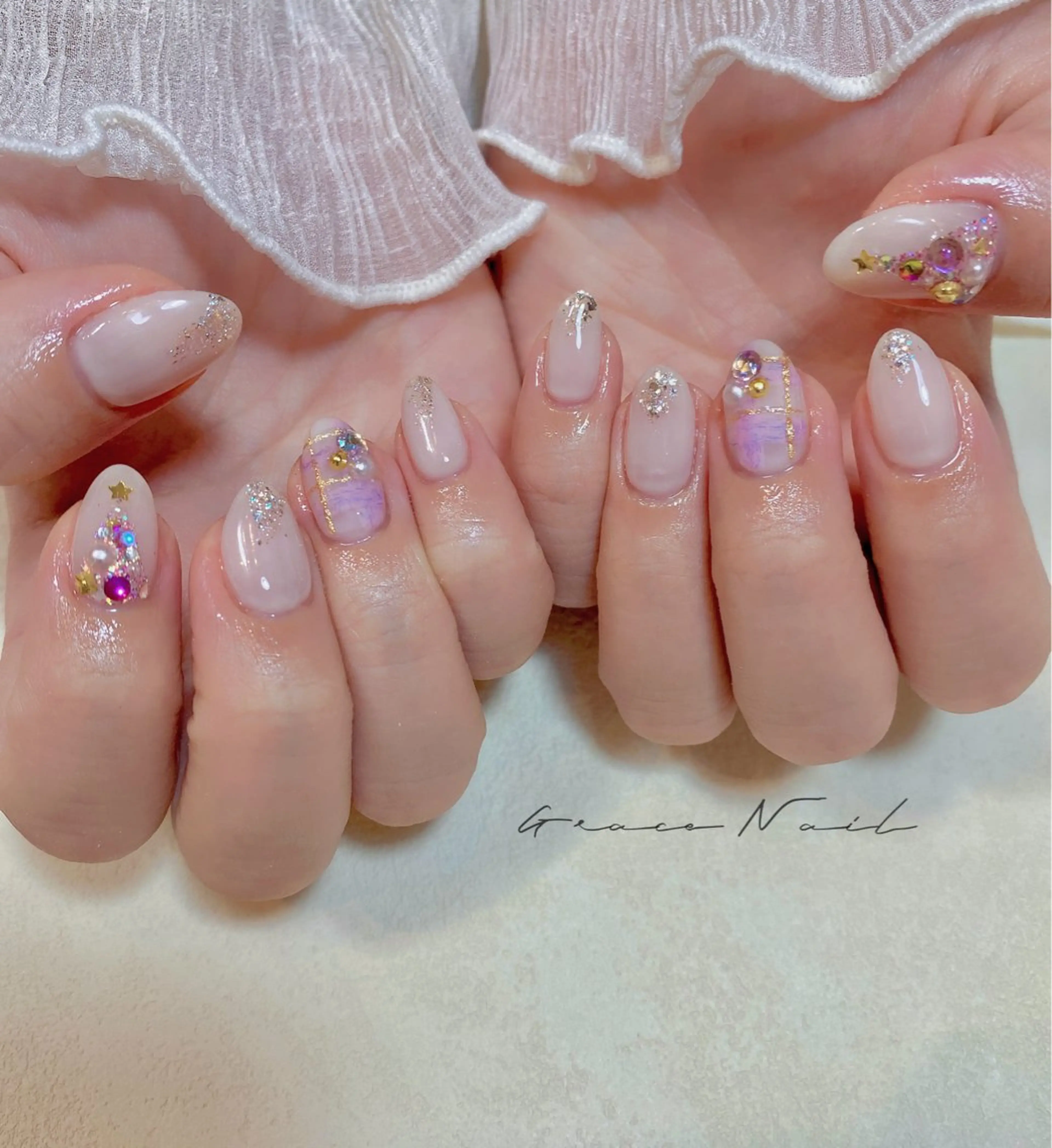 ネイル ハンドネイル ☆*。Grace Nail。*☆のネイルデザイン