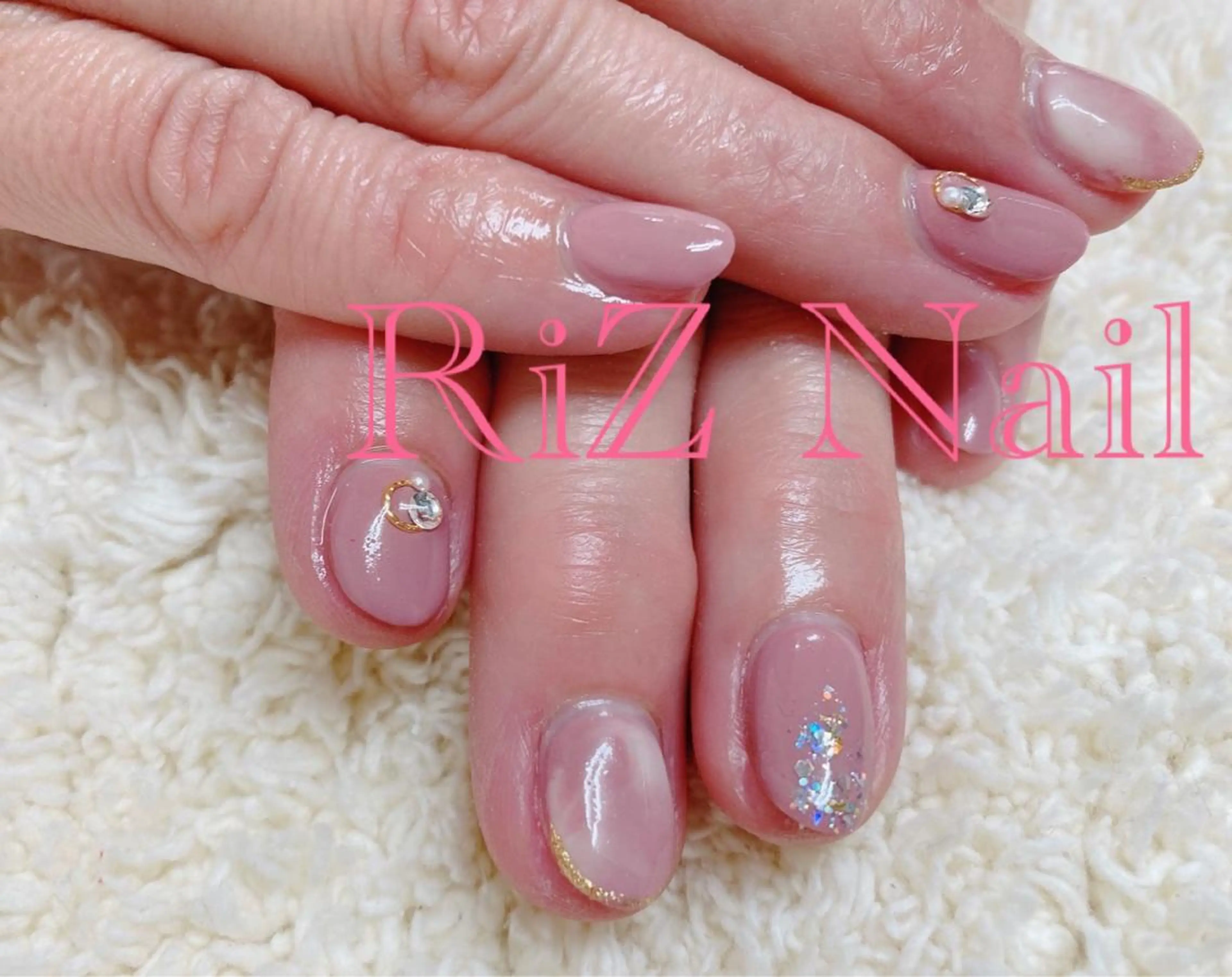 ネイル ニュアンスネイル シンプルネイル 春ネイル RiZ nail salonのネイルデザイン