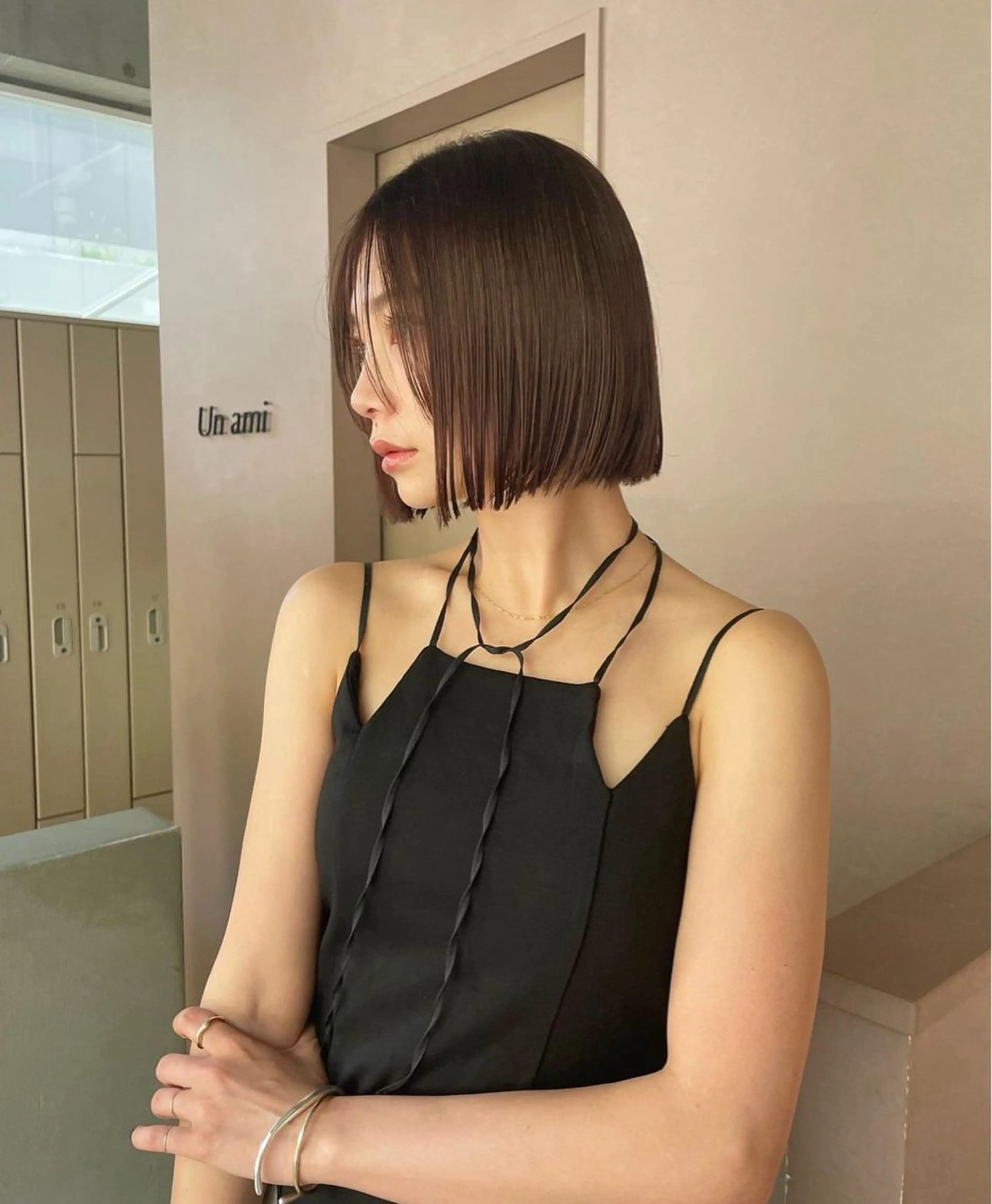 ミディアム ミディアムパーマ 髪質改善 縮毛矯正 トリートメント 脇野 茉優のヘアスタイル