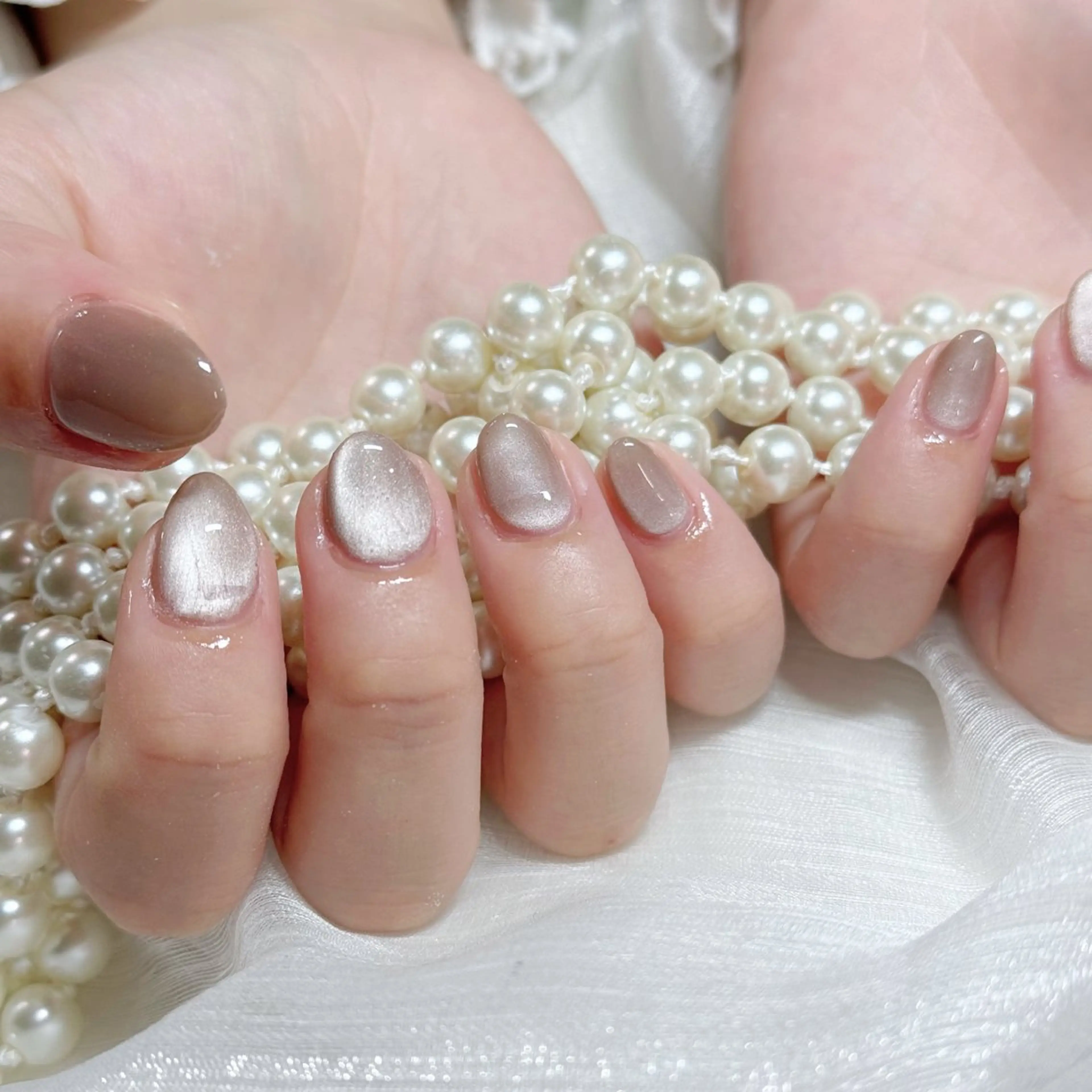 ネイル 氷ネイル・うるうるネイル マグネットネイル ハンドネイル 🎀Mai 🎀12/22空✩⡱のネイルデザイン