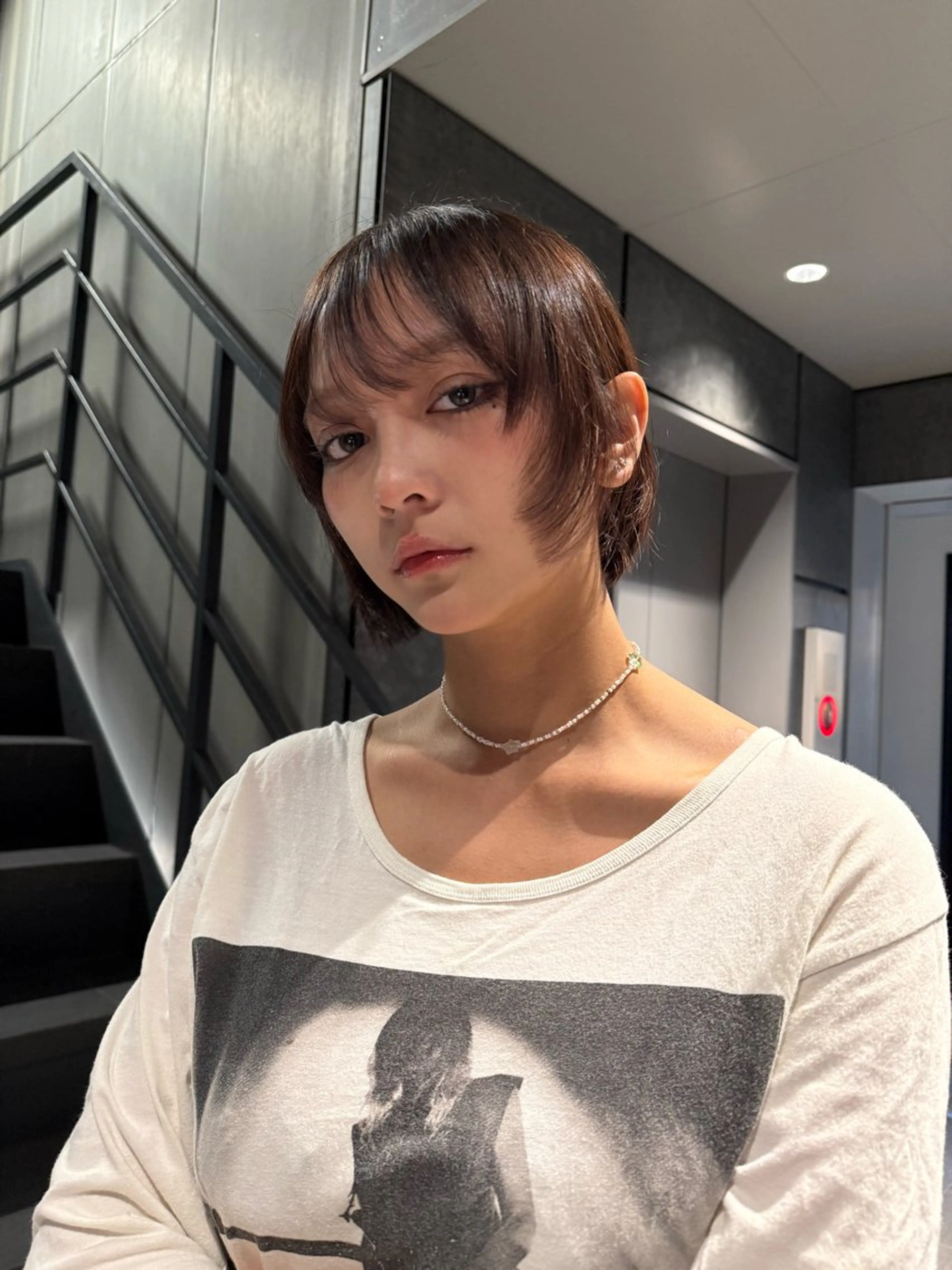 ショート ボブレイヤー ボブ レイヤーカット ai カットモデル募集中のヘアスタイル