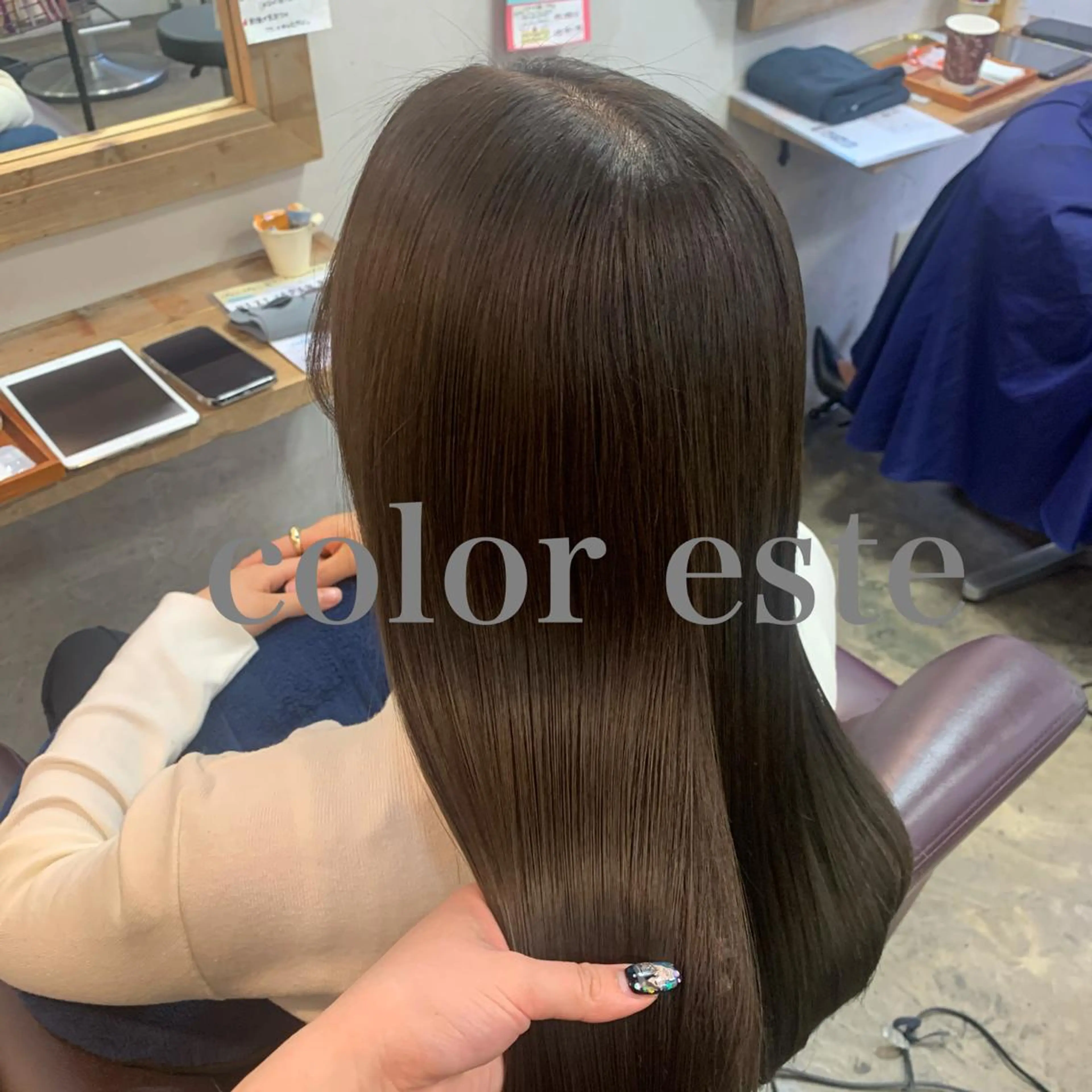 🌸✨【当日予約限定】髪質改善カラーエステ顔周りカット付きの写真