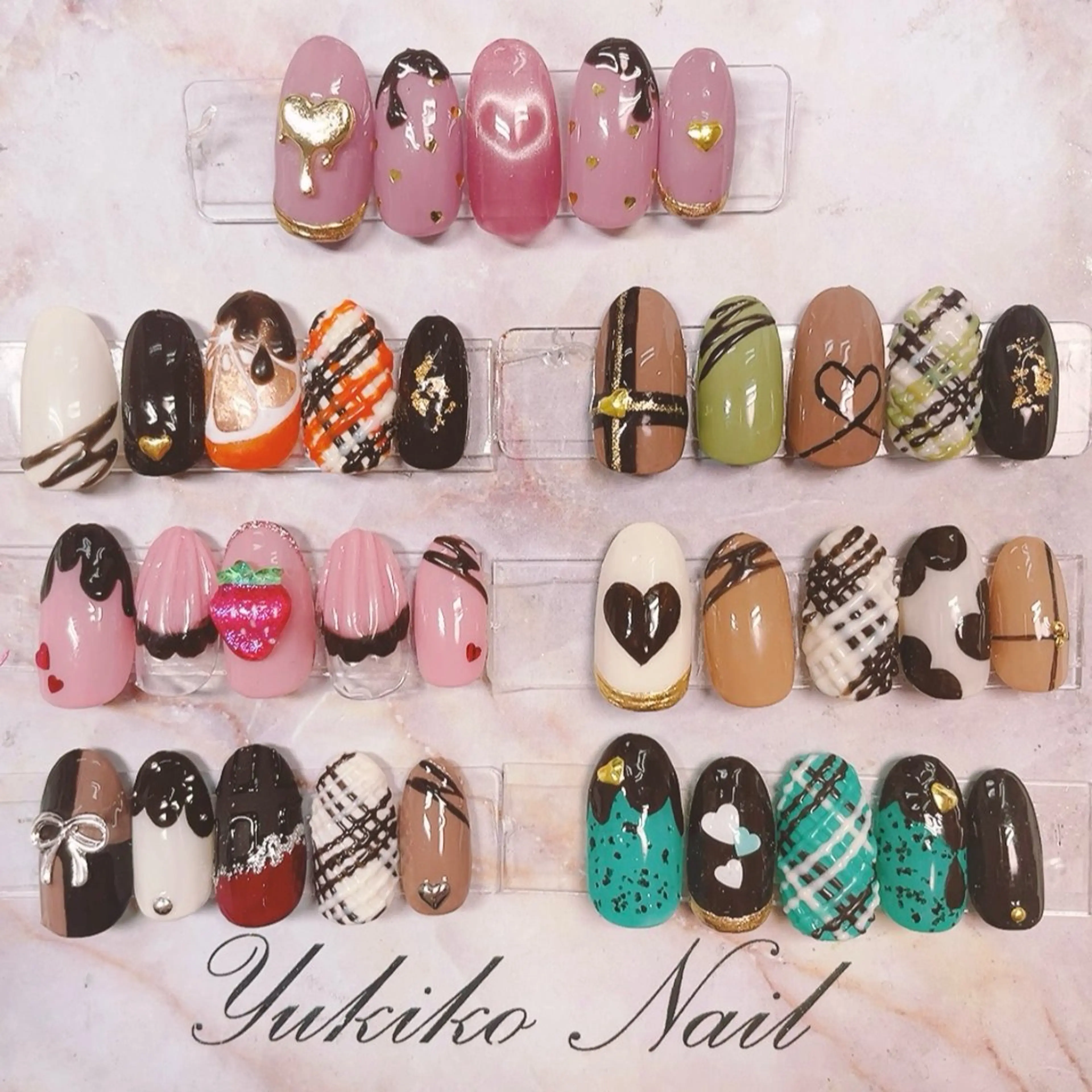 ネイル バレンタイン ハンドネイル ユキコ ネイルのネイルデザイン