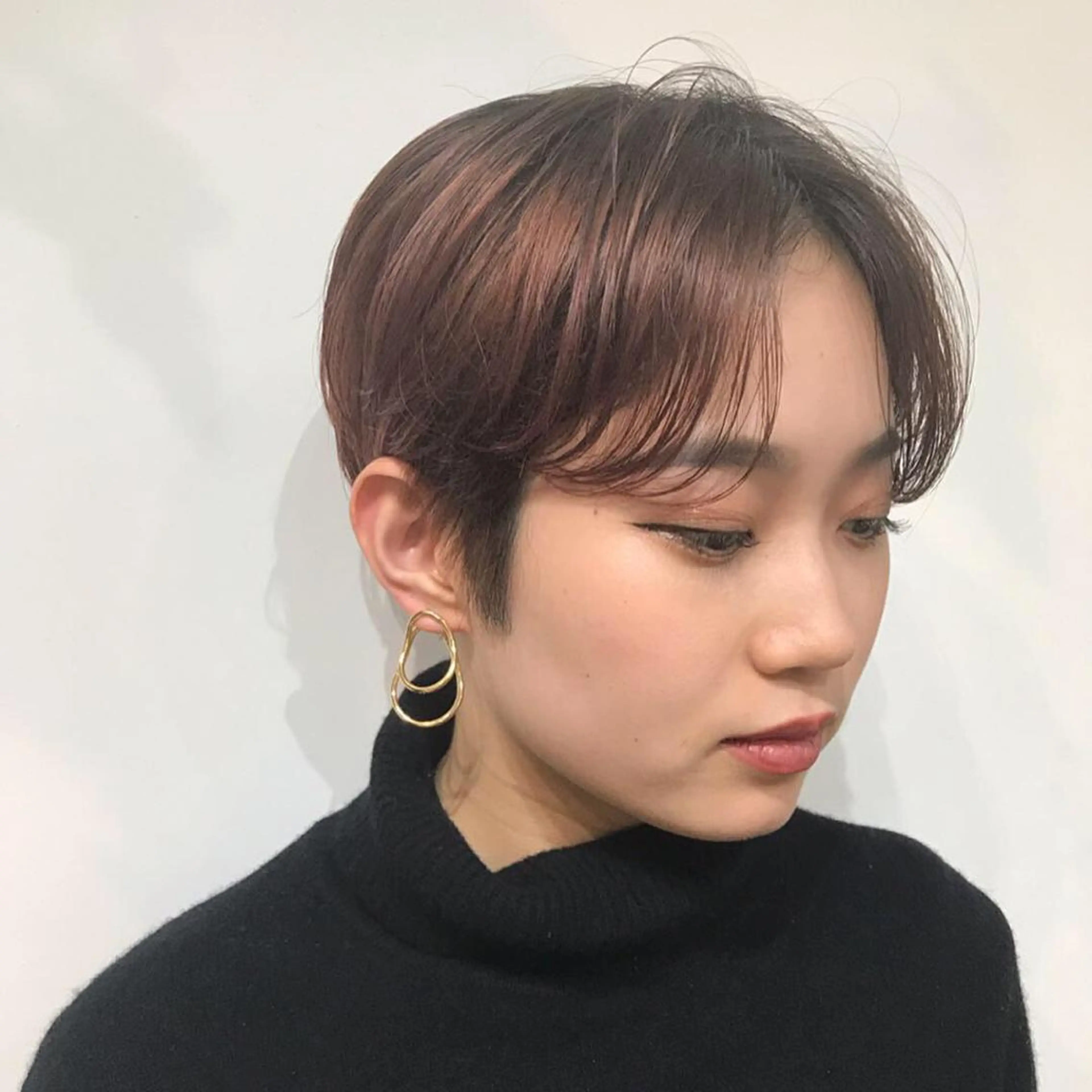 ショート カラー 伸ばしかけ ヘアカラー トリートメント レイヤー/顔周り /AKARIのヘアスタイル