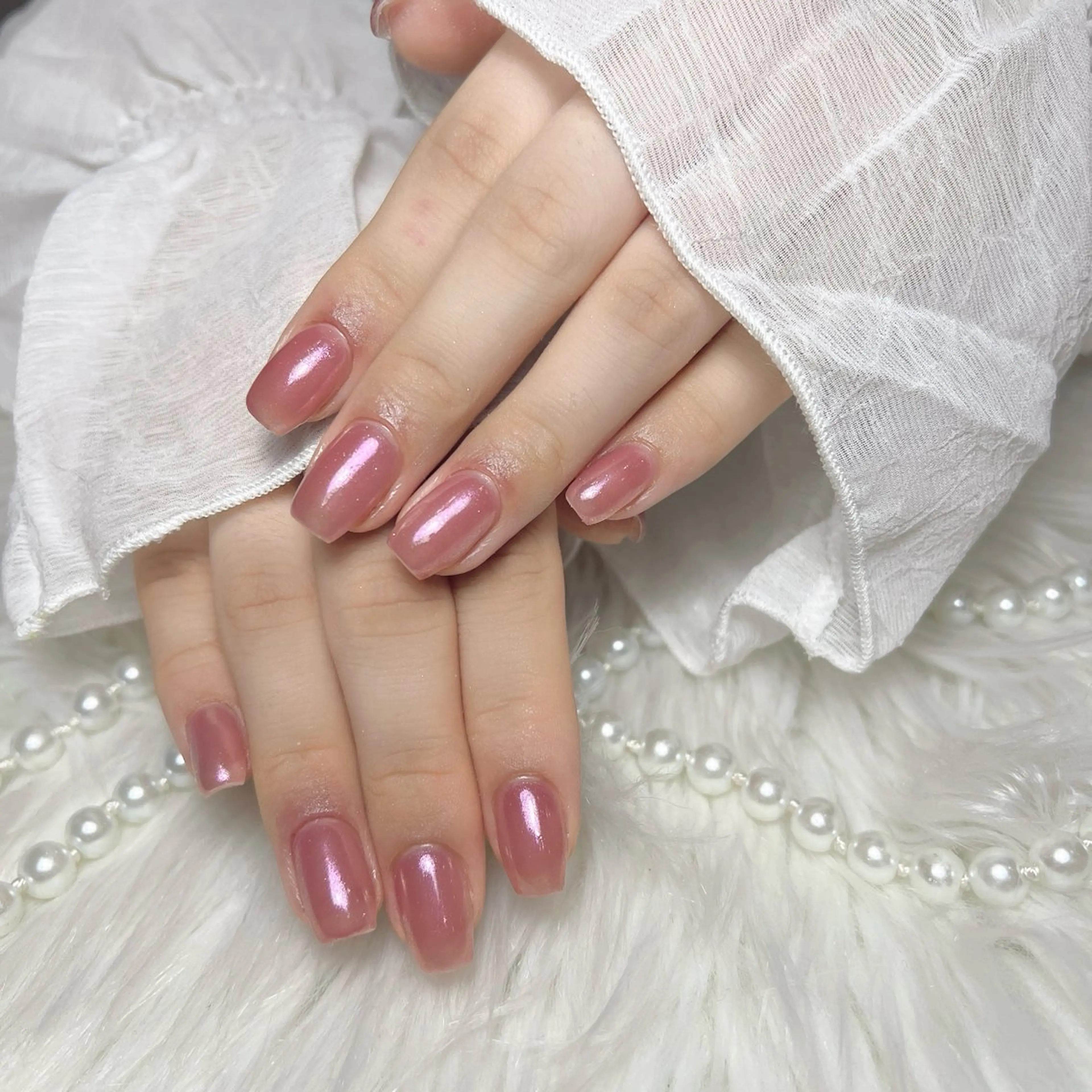 【HANDオフあり】ミラーorオーロラネイル（ベースカラー込み）の写真