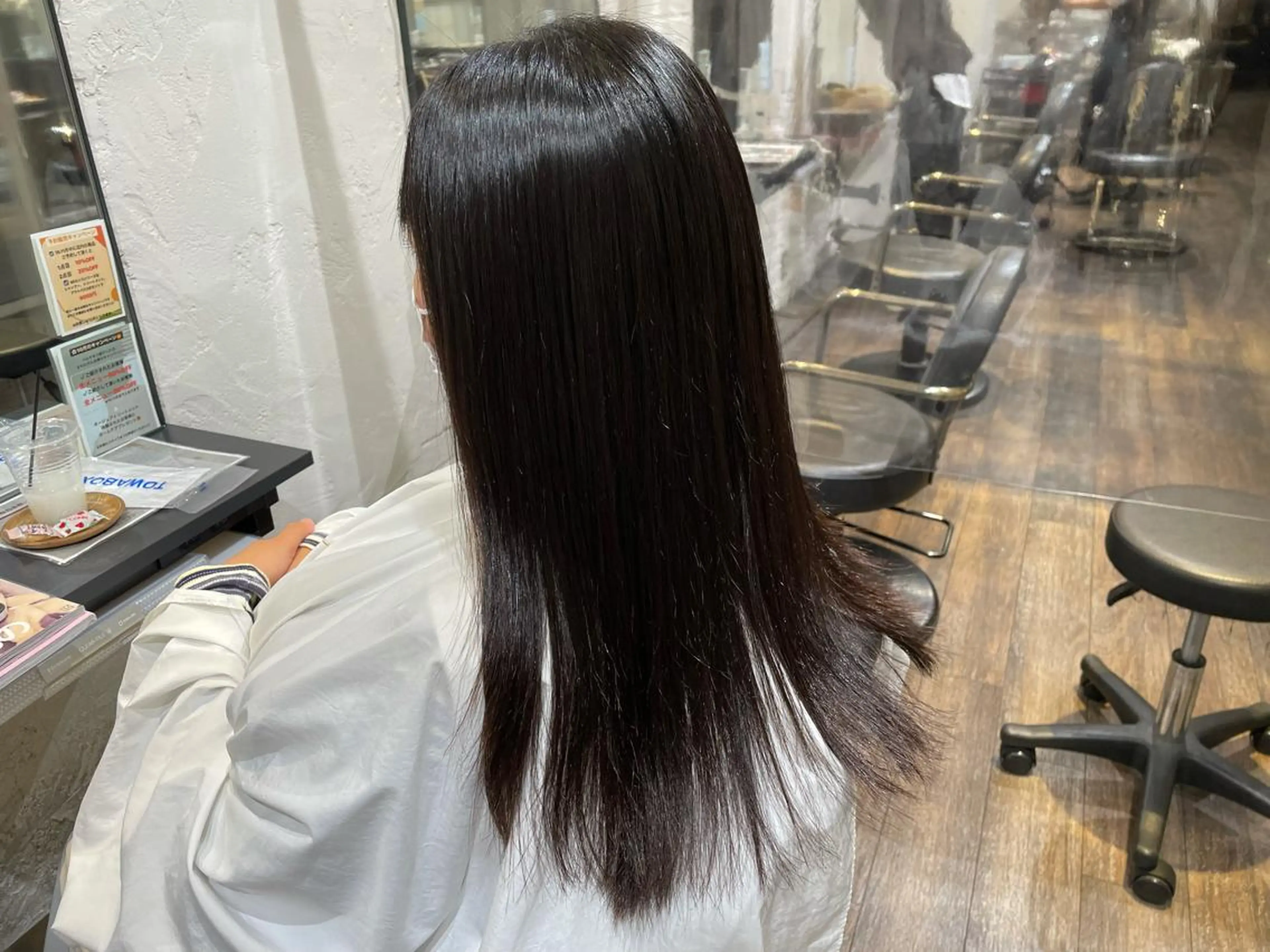 ロング パーマ ロング 縮毛矯正 赤み無し柔らかカラー 【梅田】madokaのヘアスタイル