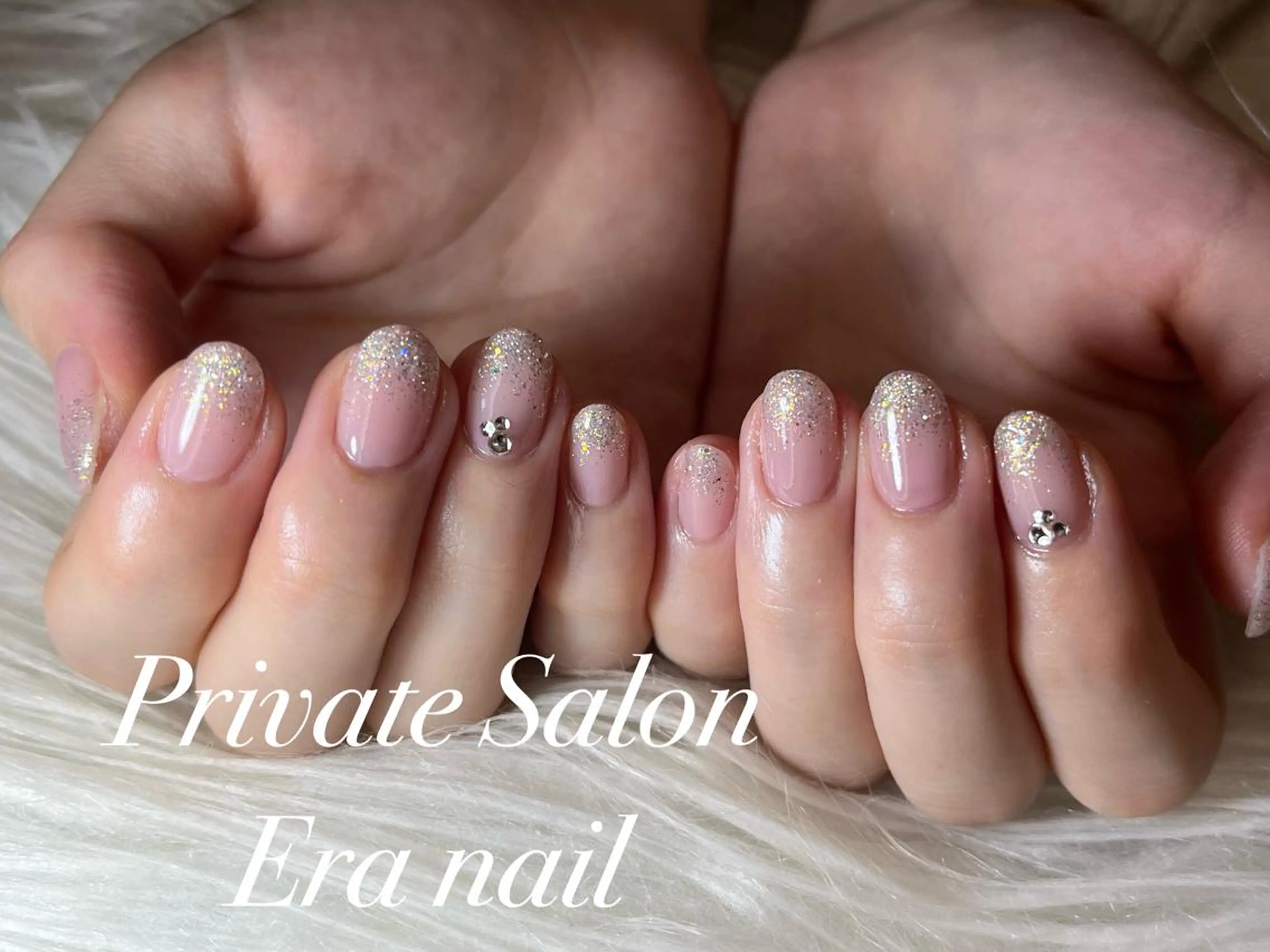 ネイル グラデーション ラメ(グリッター) ラメグラデーション ハンドネイル Era nailのネイルデザイン