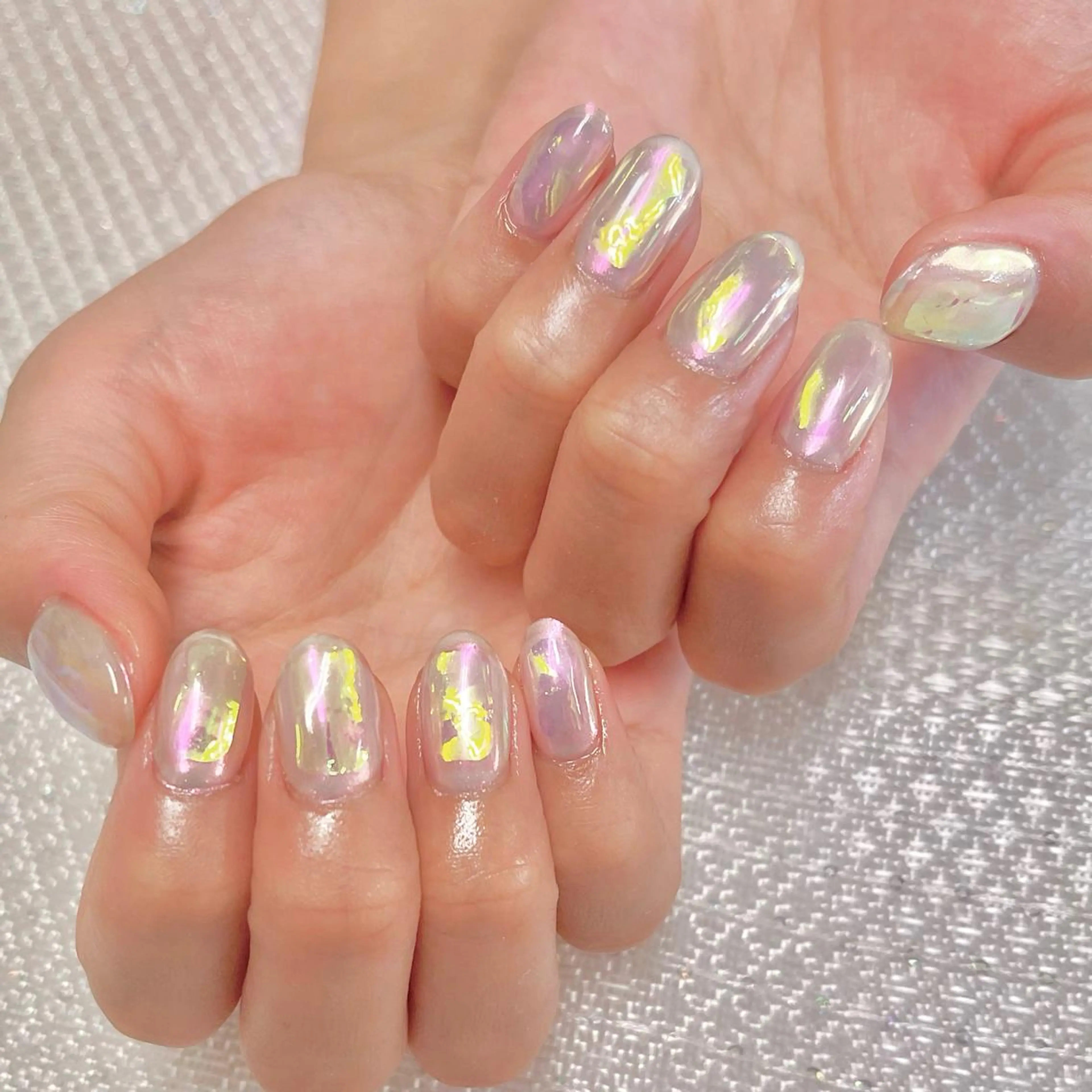 ネイル 氷ネイル・うるうるネイル 🤎🧸 Aya 🧸🤎のネイルデザイン