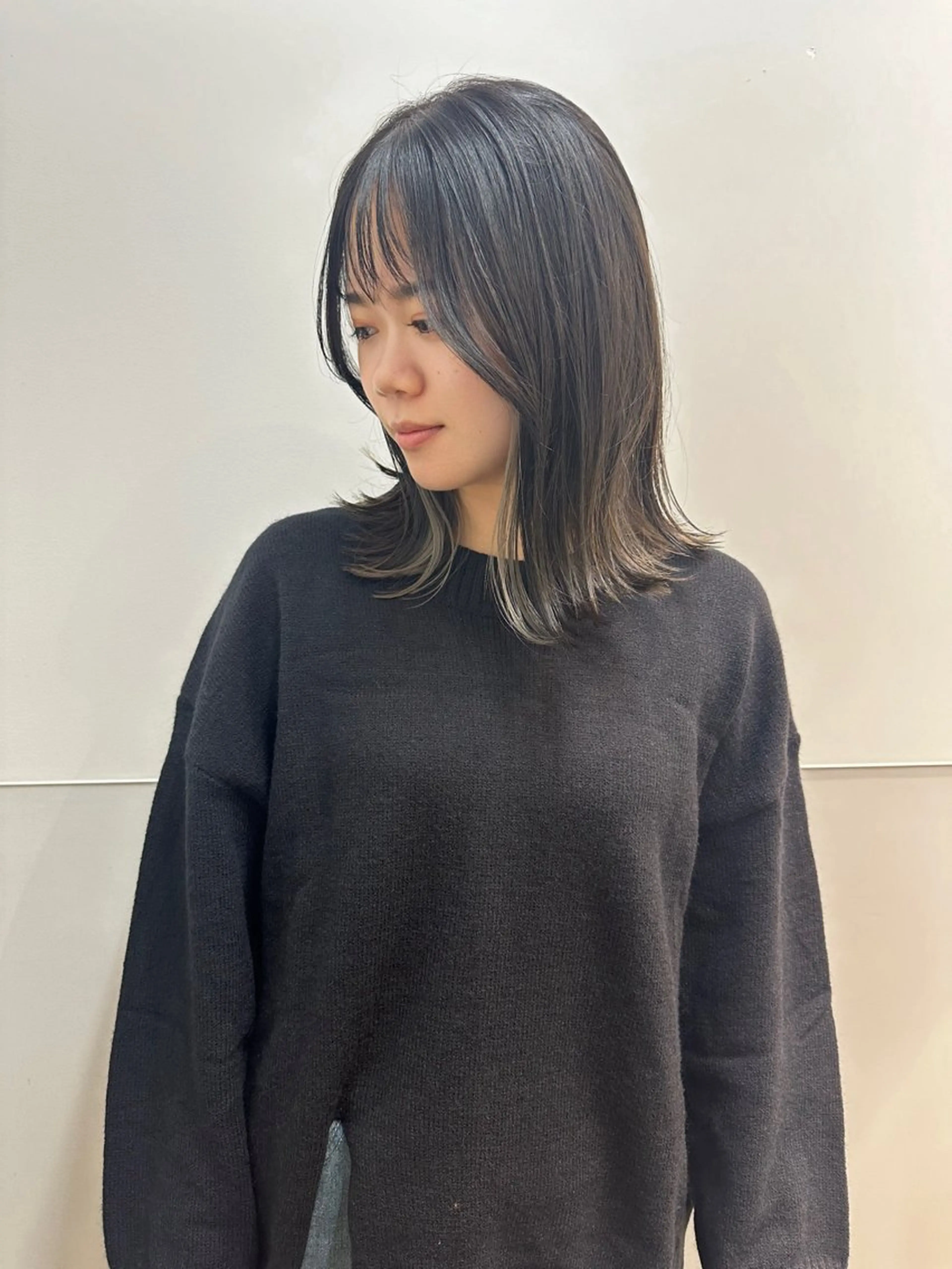 ミディアム カラー ace share salon 梅田店所属・吉田勇人/ブリーチ なしダブルカラー🩵のヘアスタイル