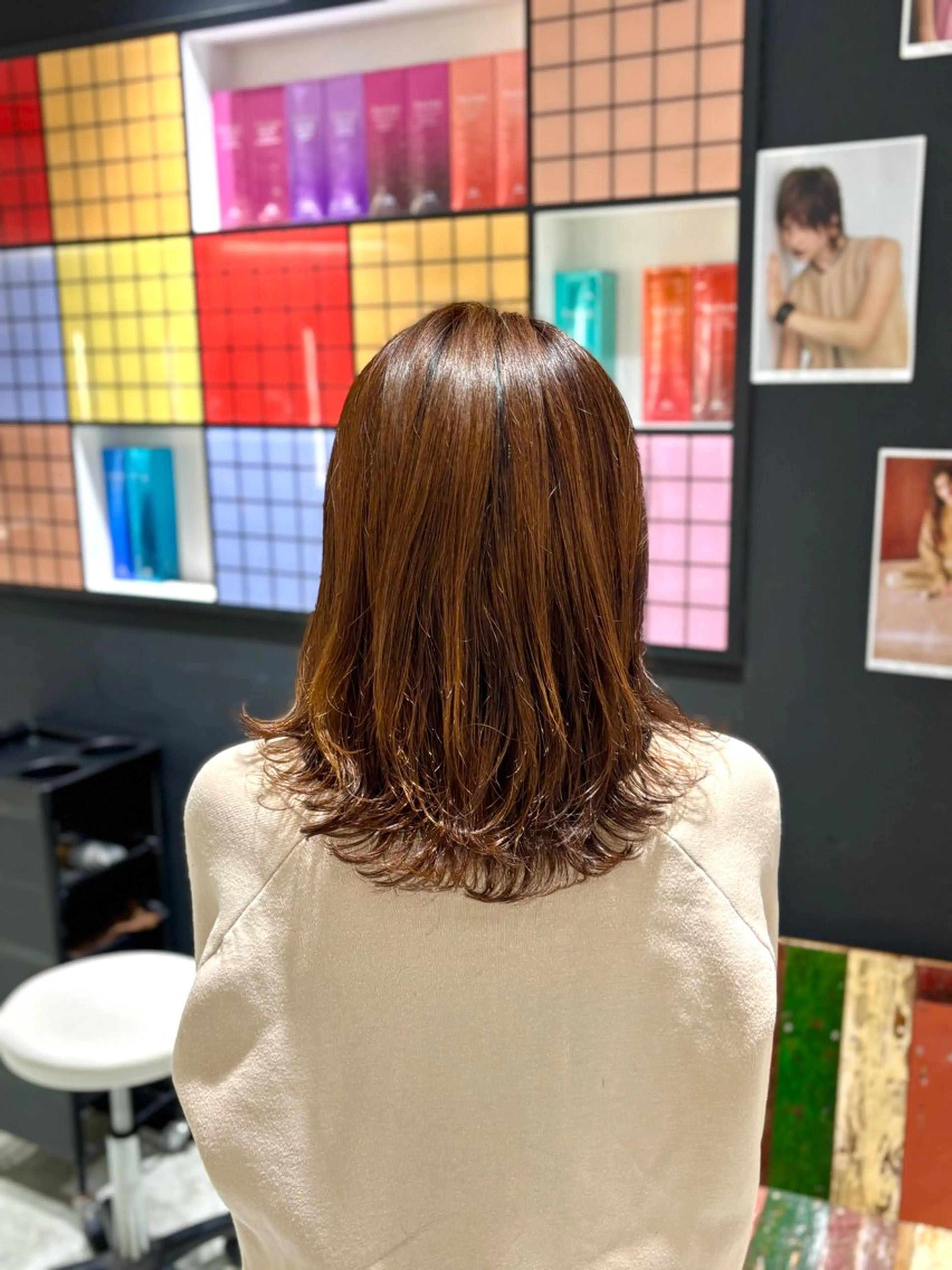 セミロング パーマ 菅原 佑月のヘアスタイル