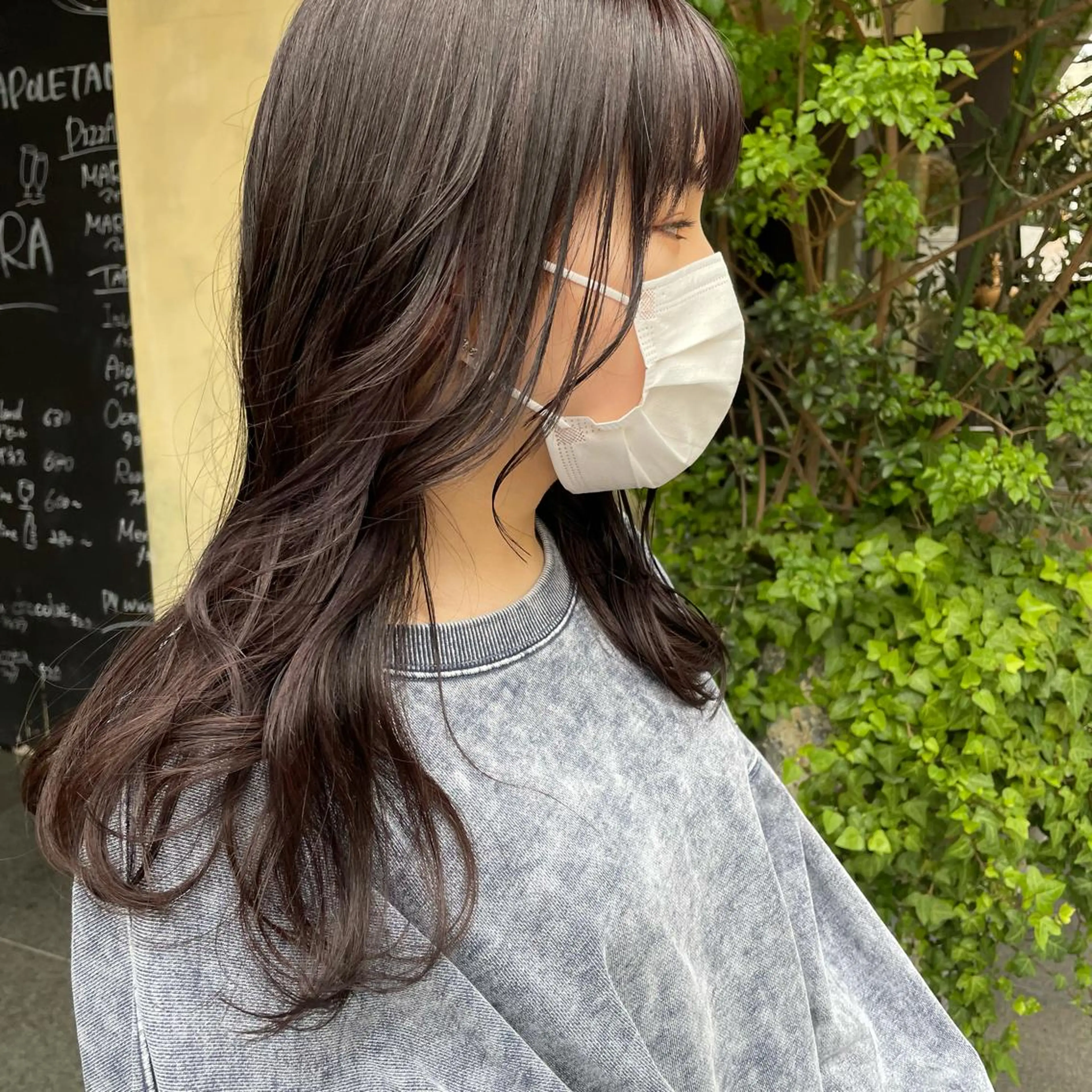 セミロング カラー 透明感カラー ヘアカラー 韓国ヘア🦋 MIYUのヘアスタイル