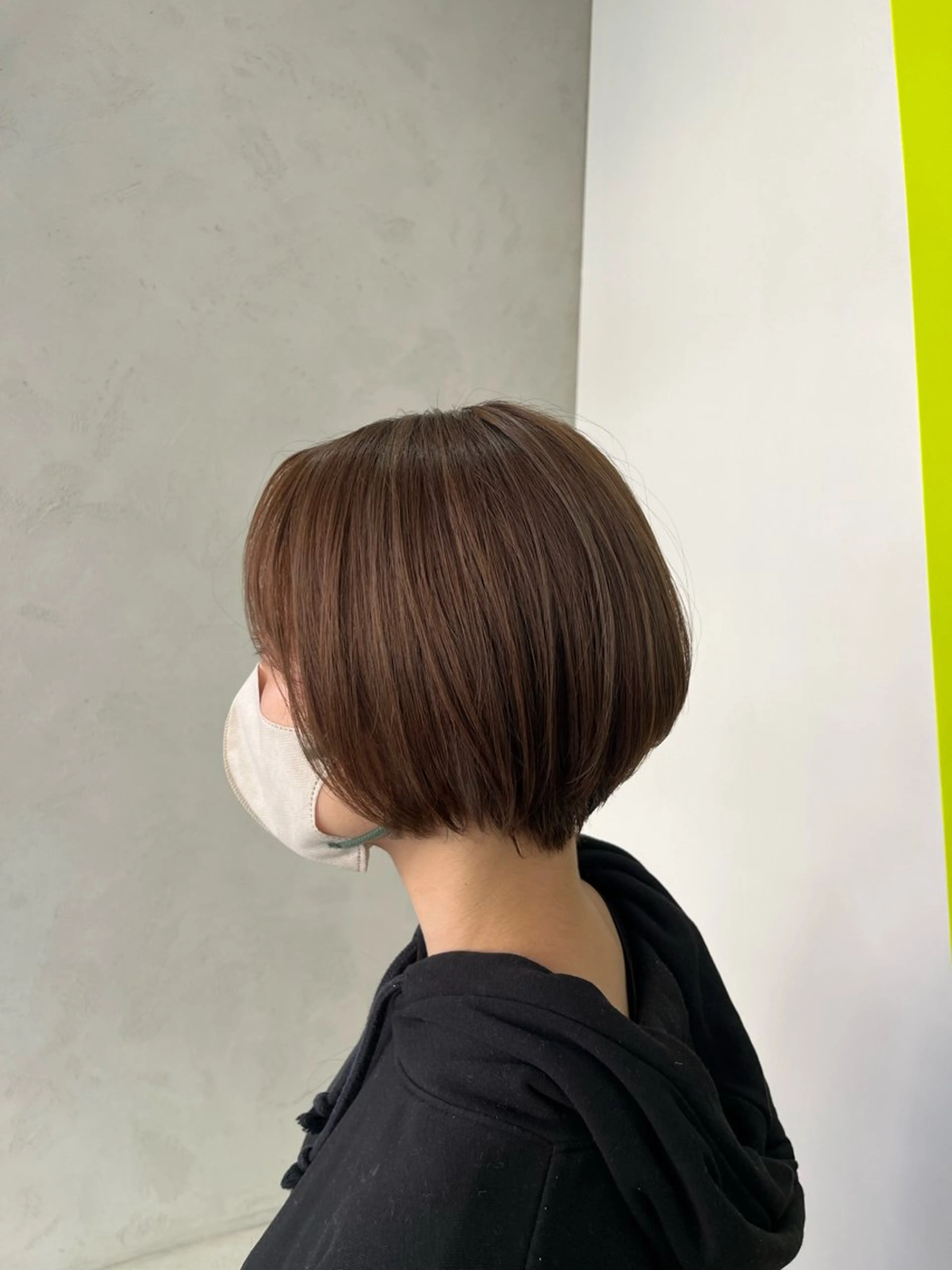 ショート ブリーチなし透明感 カラー✨横山 佳希のヘアスタイル