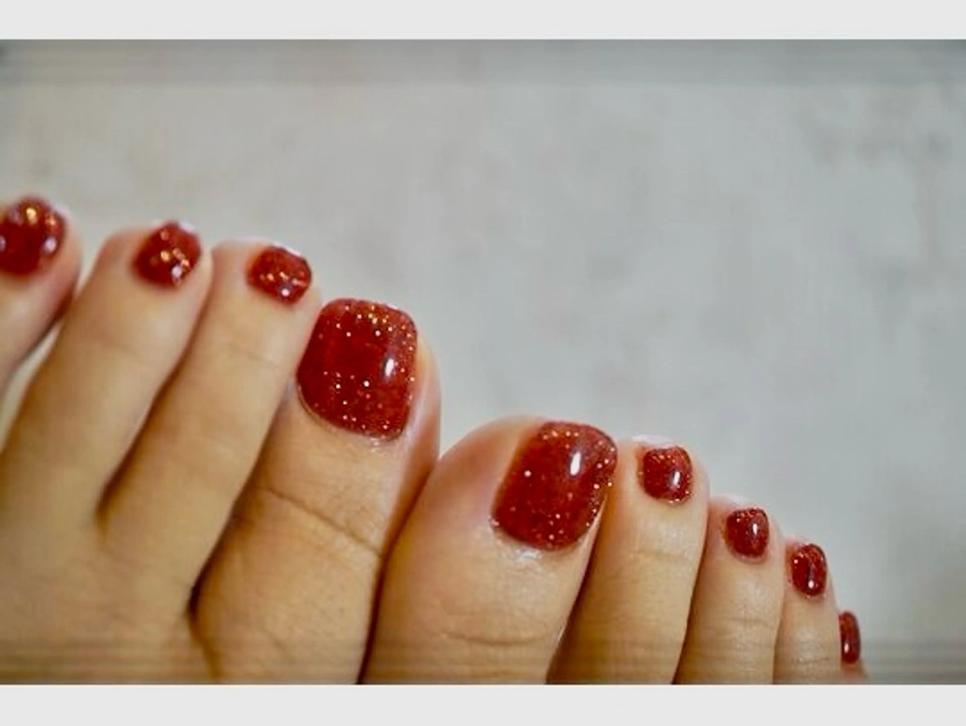 《パラジェル使用》【FOOT】うる艶ワンカラーの写真