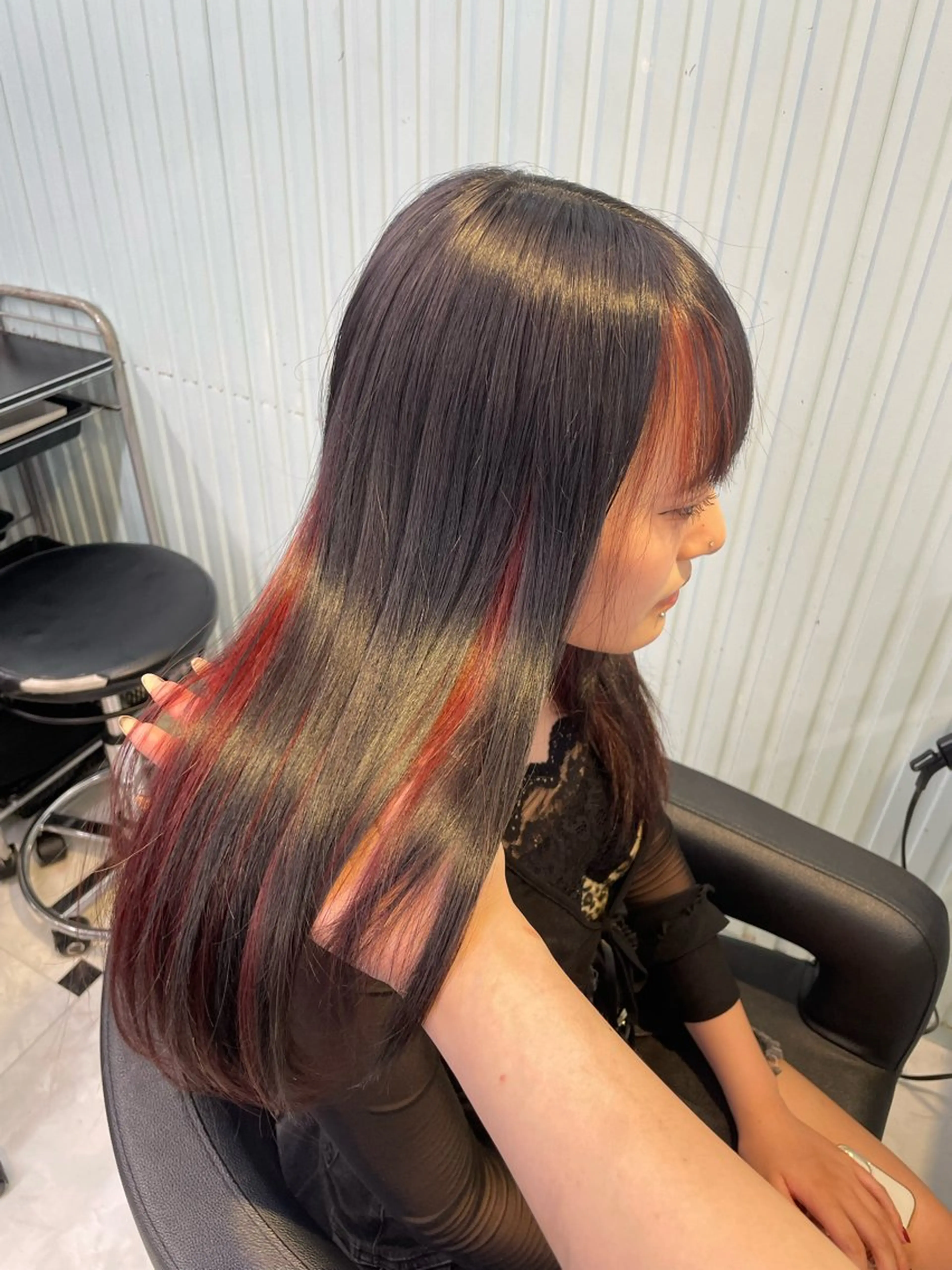 ロング カラー ヘアカラー トリートメント 🍒♡艶髪暖色カラー saaya♡🍒のヘアスタイル