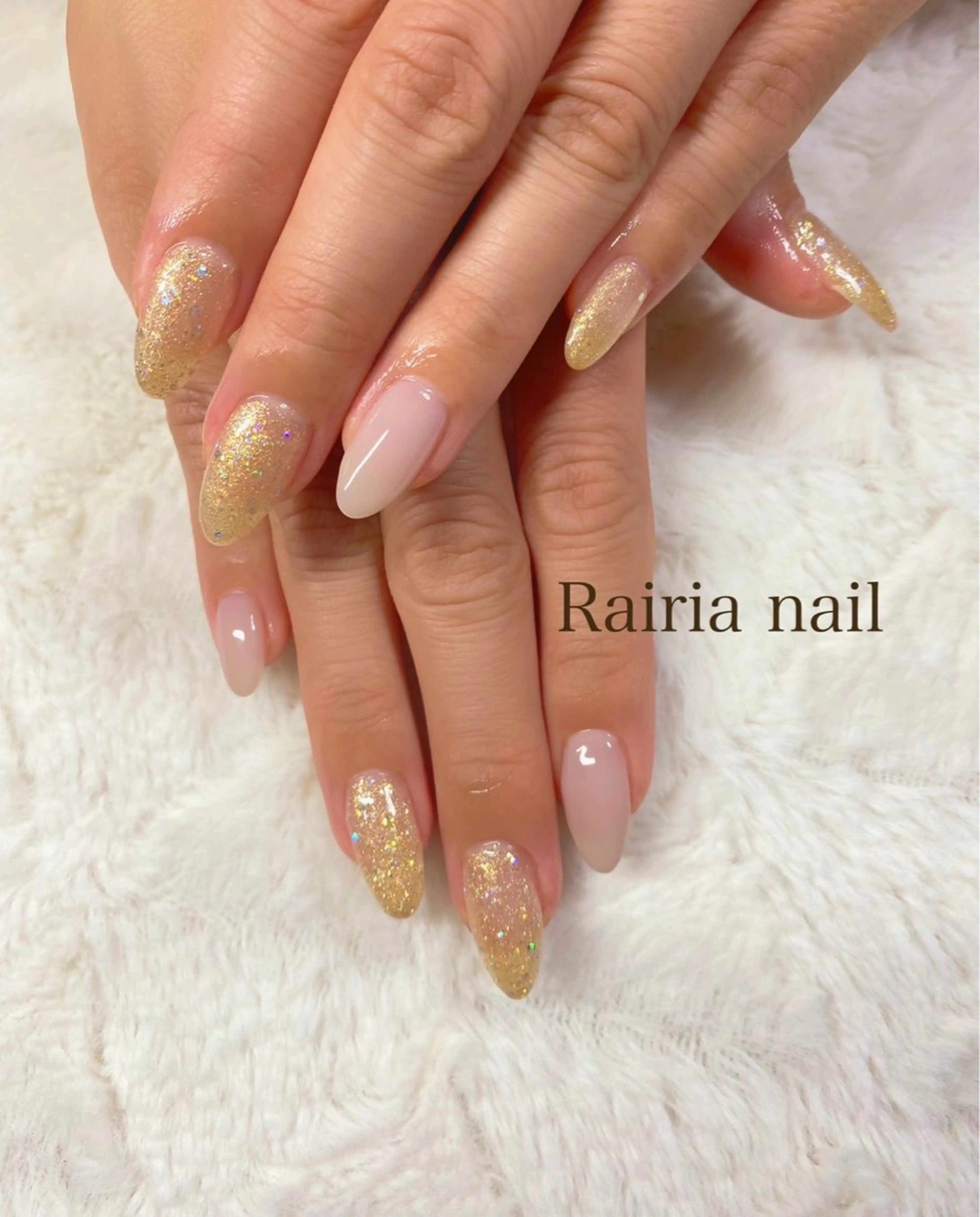 ネイル グリーン 持ち込み ハンドネイル Rairia nail本八幡店のネイルデザイン