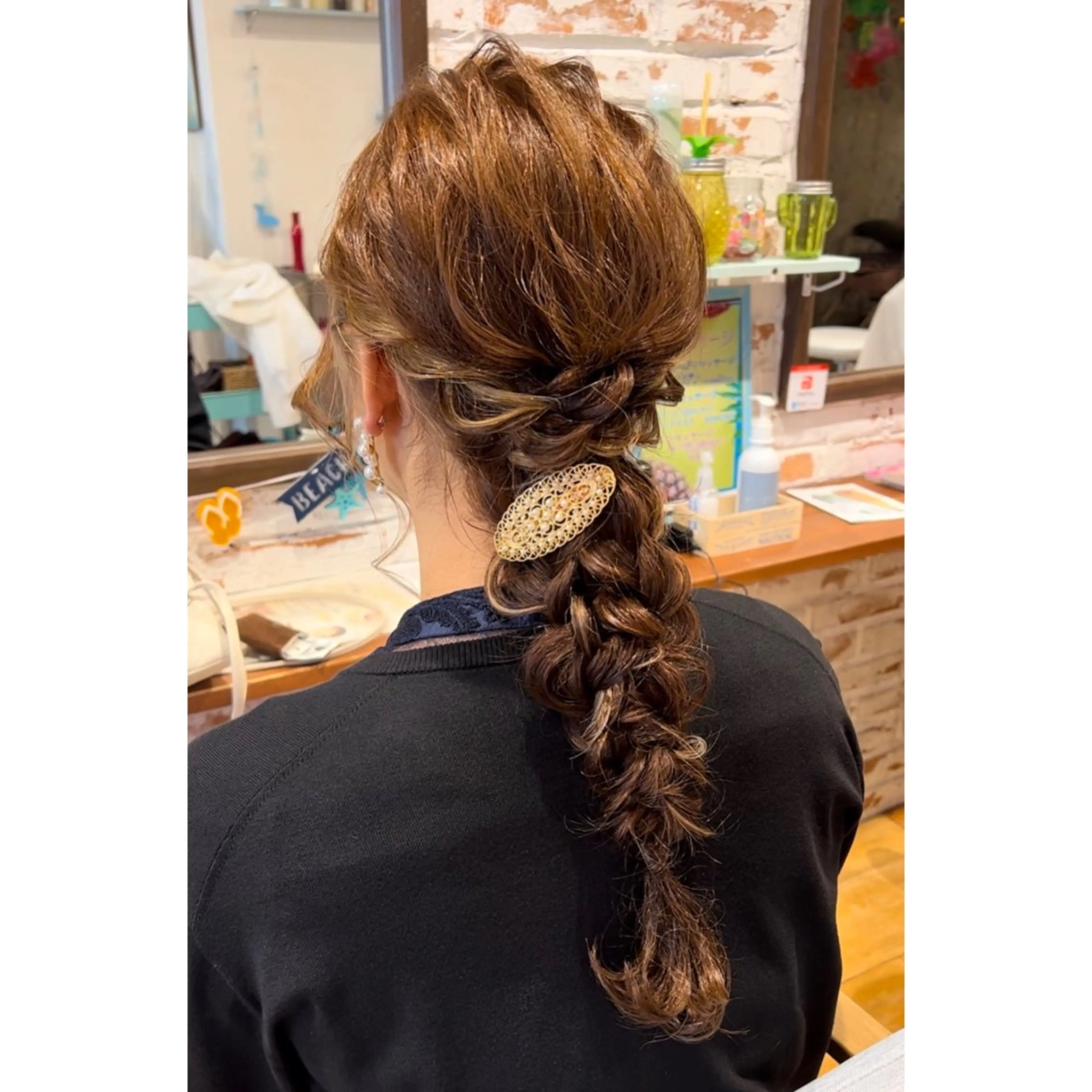 ロング ヘアセット ハイトーン/ ダブルカラー/透明感のヘアスタイル