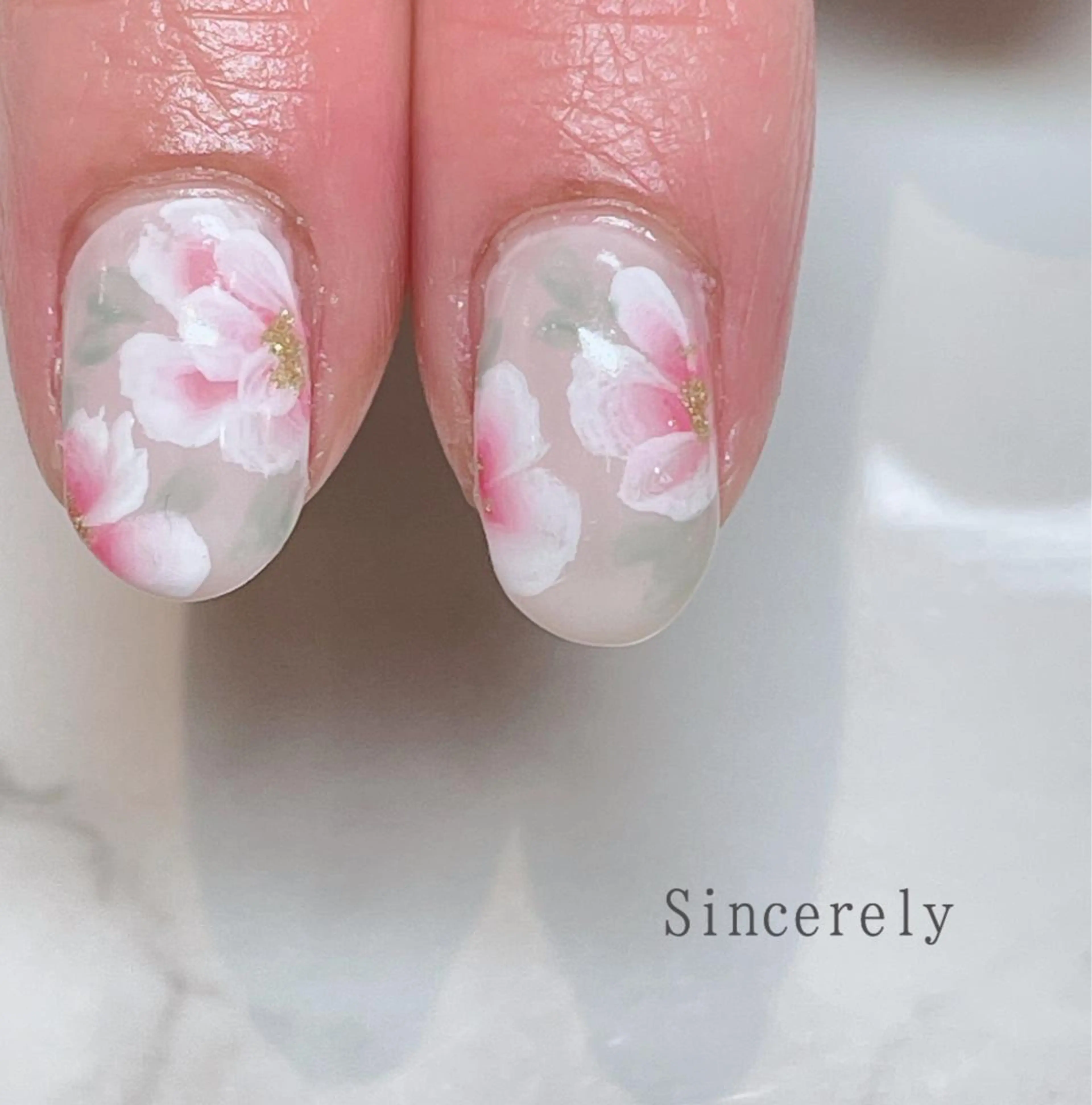 ネイル フラワーネイル SINCERELY シンシアリー🌈のネイルデザイン