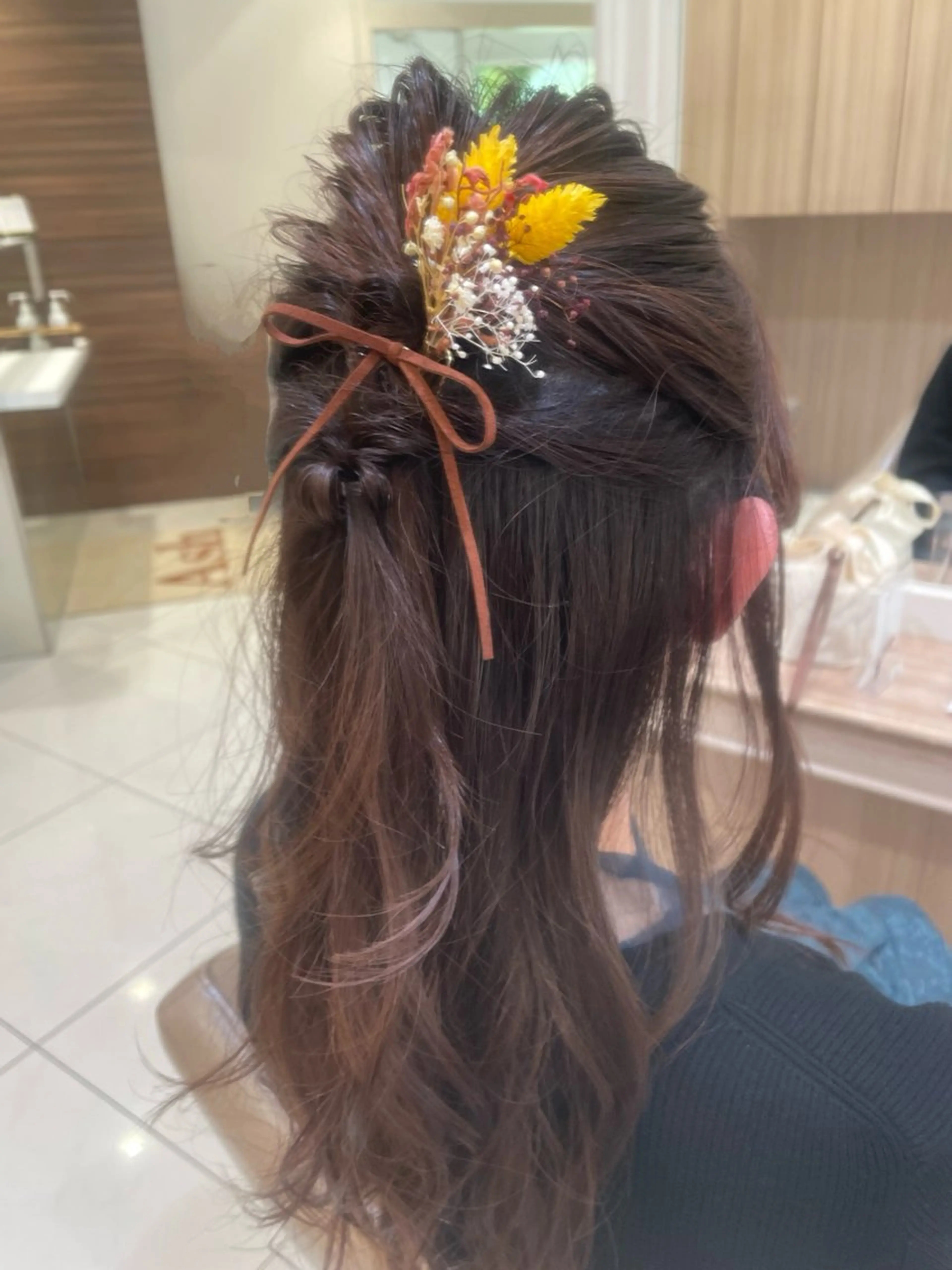 ロング ヘアアレンジ ヘアセット 韓国ヘアメイク🎀/ 縮毛矯正✨山本媛香のヘアスタイル