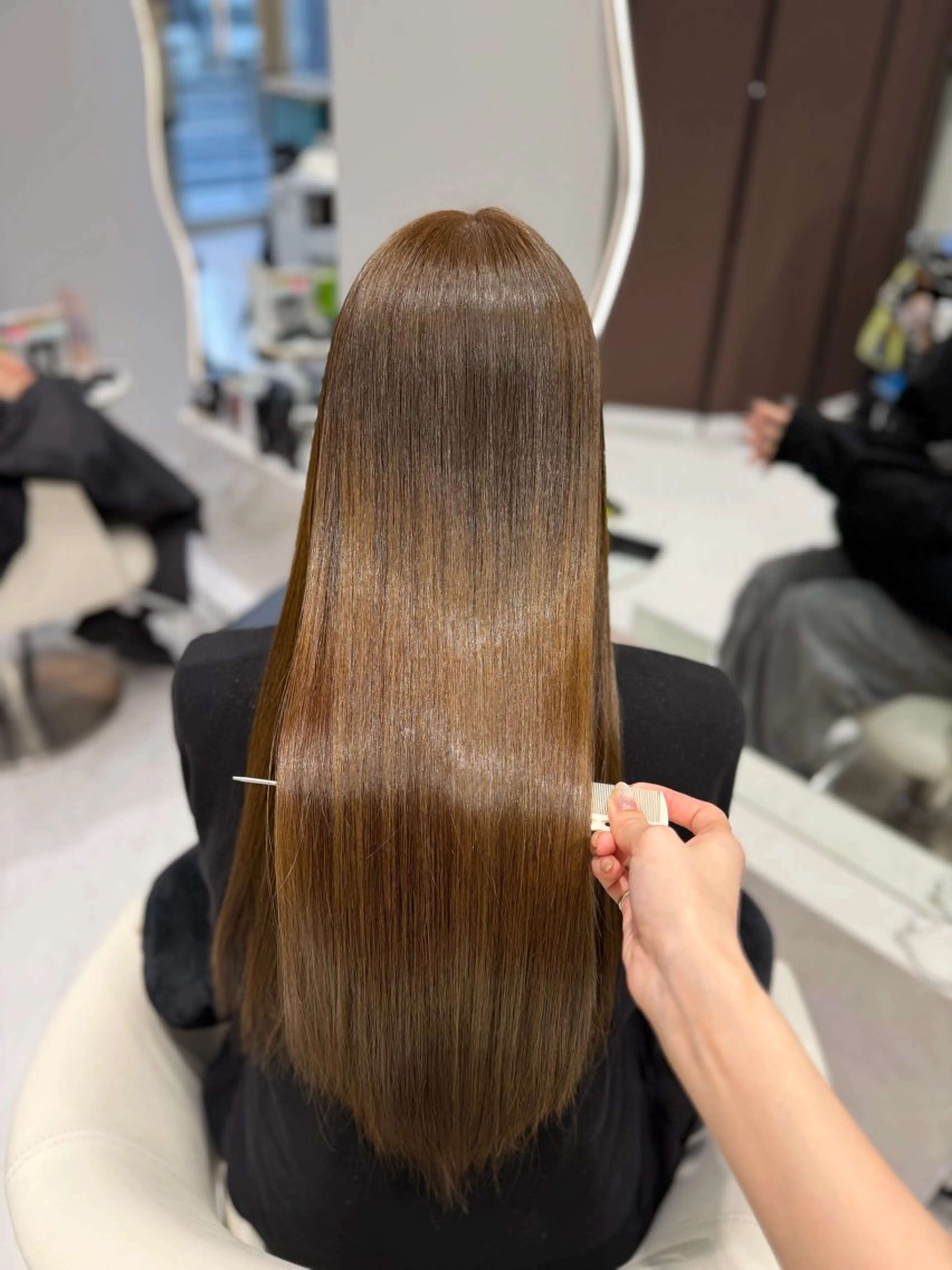 ロング カラー 髪質改善 トリートメント カット ヘアカラー トリートメント 名駅/大人韓国ヘア 艶カラー/Rihoのヘアスタイル