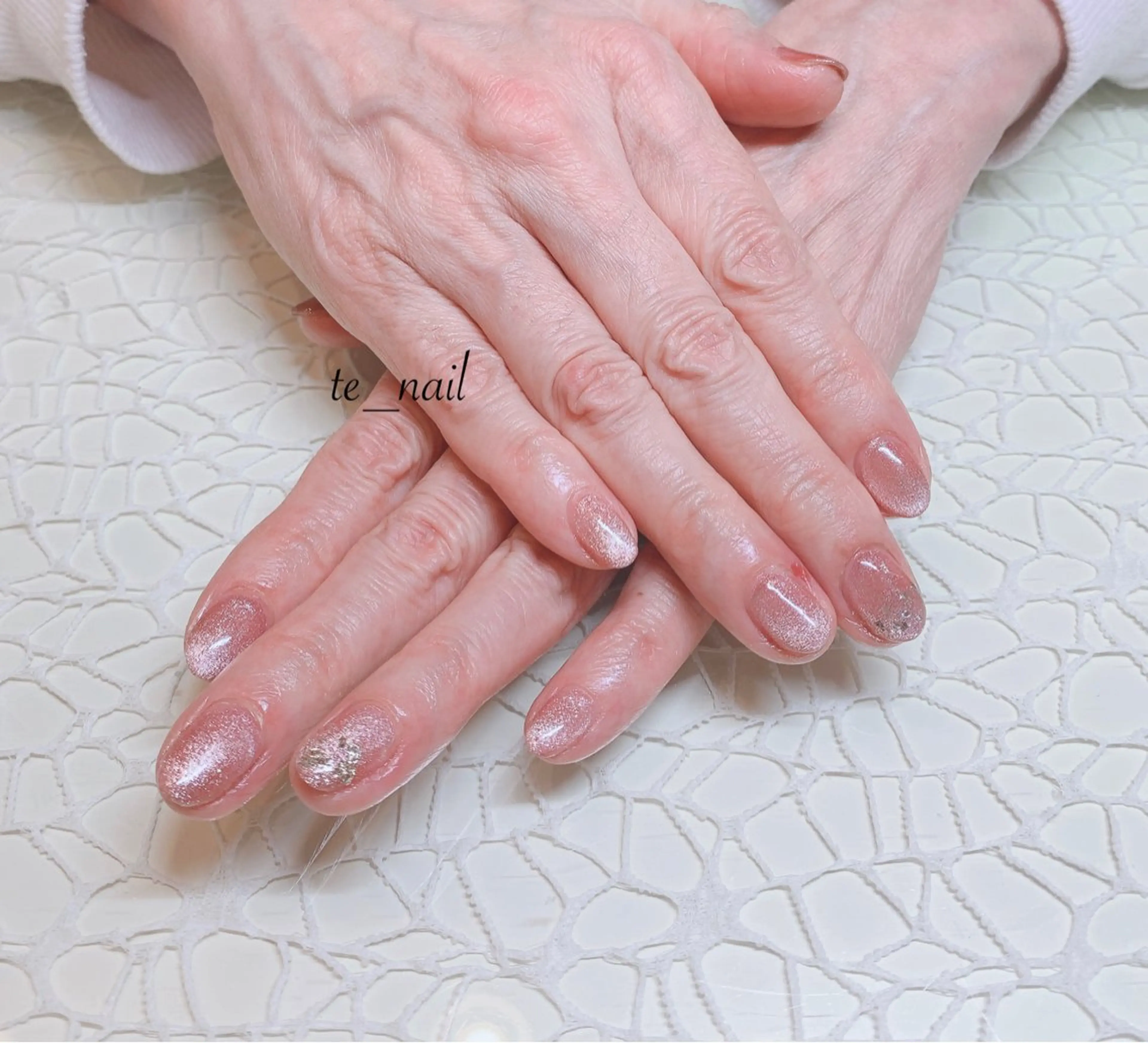 ネイル ラメ(グリッター) ラメグラデーション ｔe_ nailのネイルデザイン