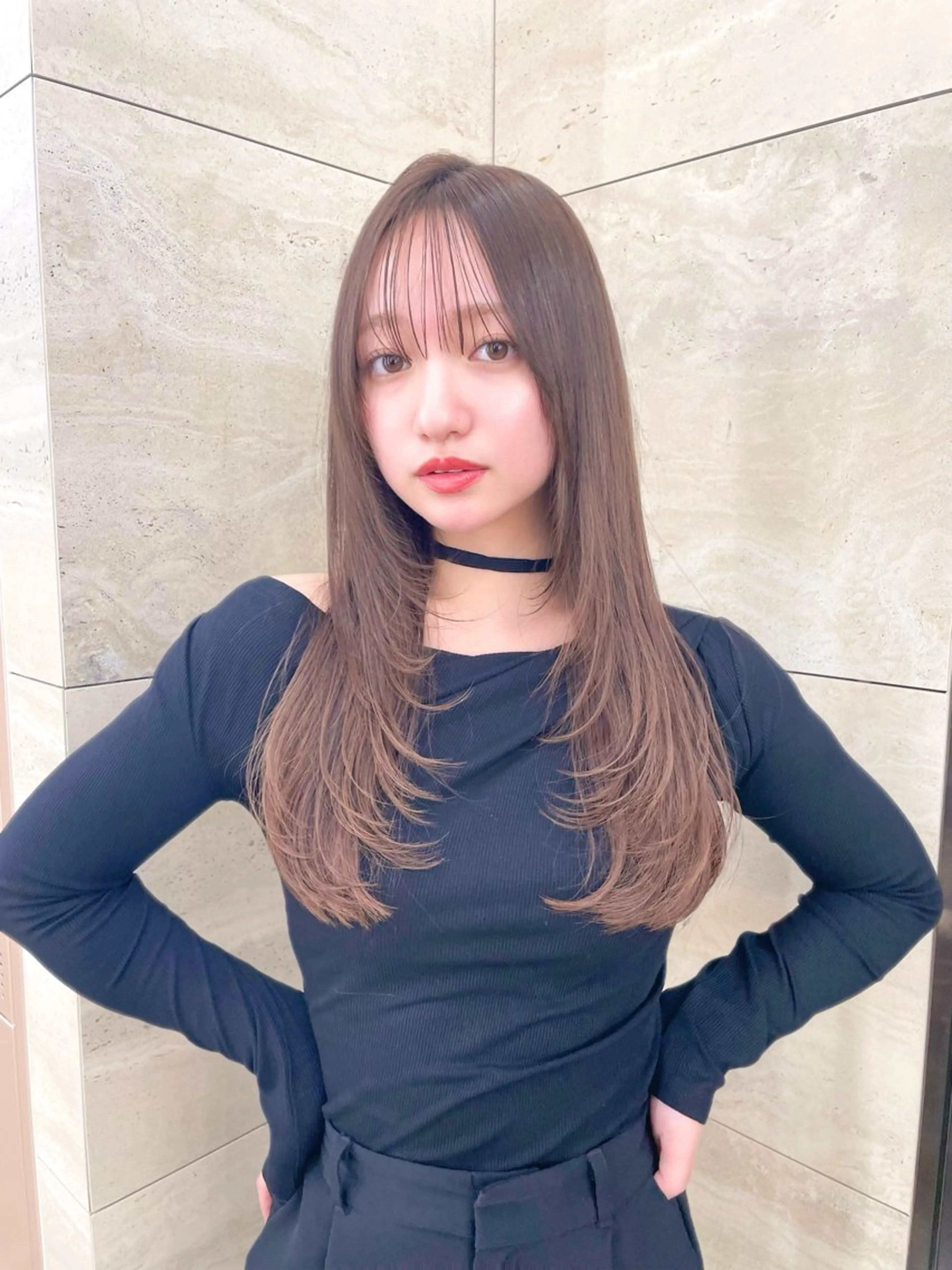 ロング カラー カット ヘアカラー トリートメント 韓国ヘア🇰🇷 レイヤー/芝春樹のヘアスタイル