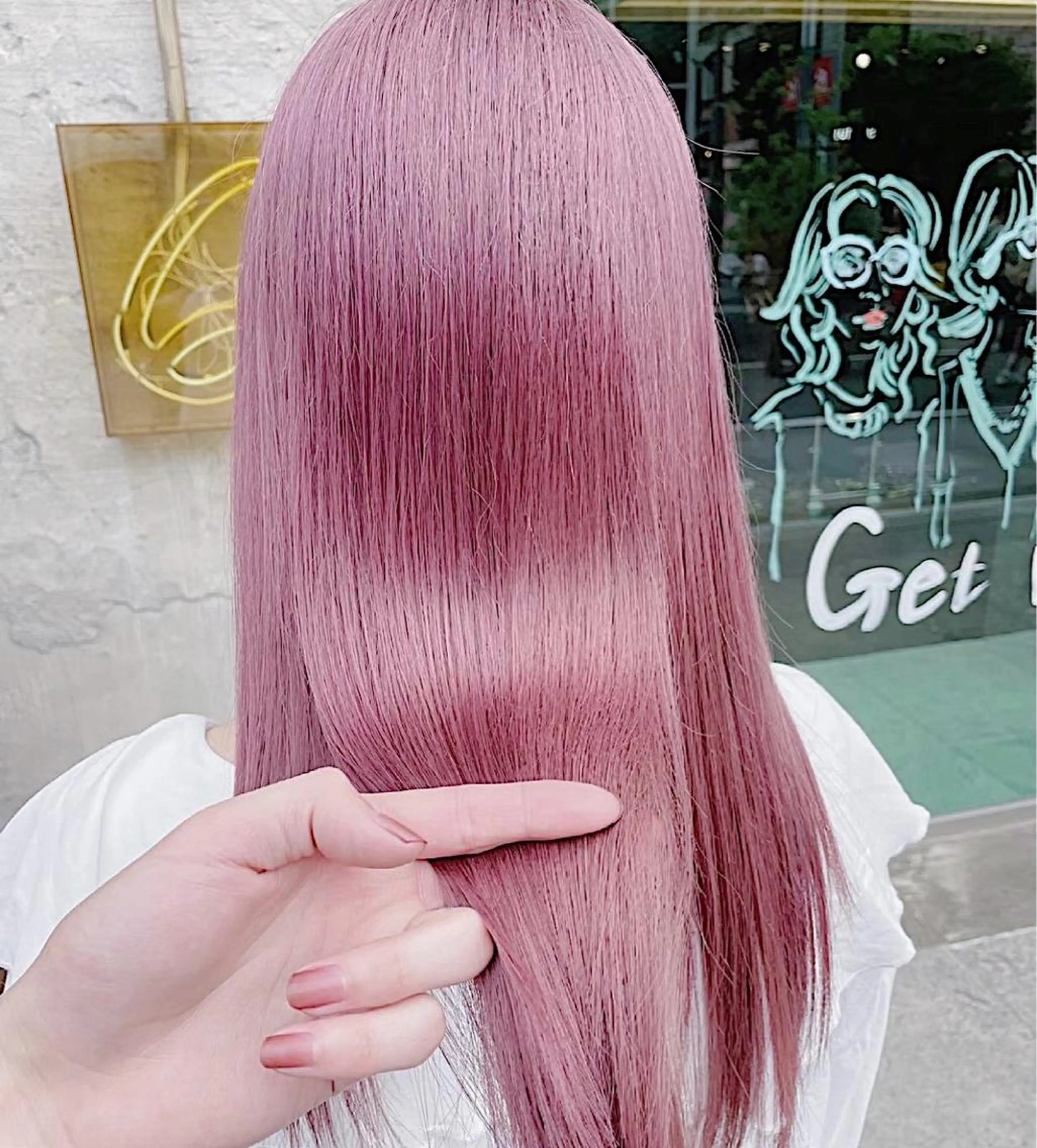 セミロング ❄️💛エクステ ブリーチ❄️yukiのヘアスタイル