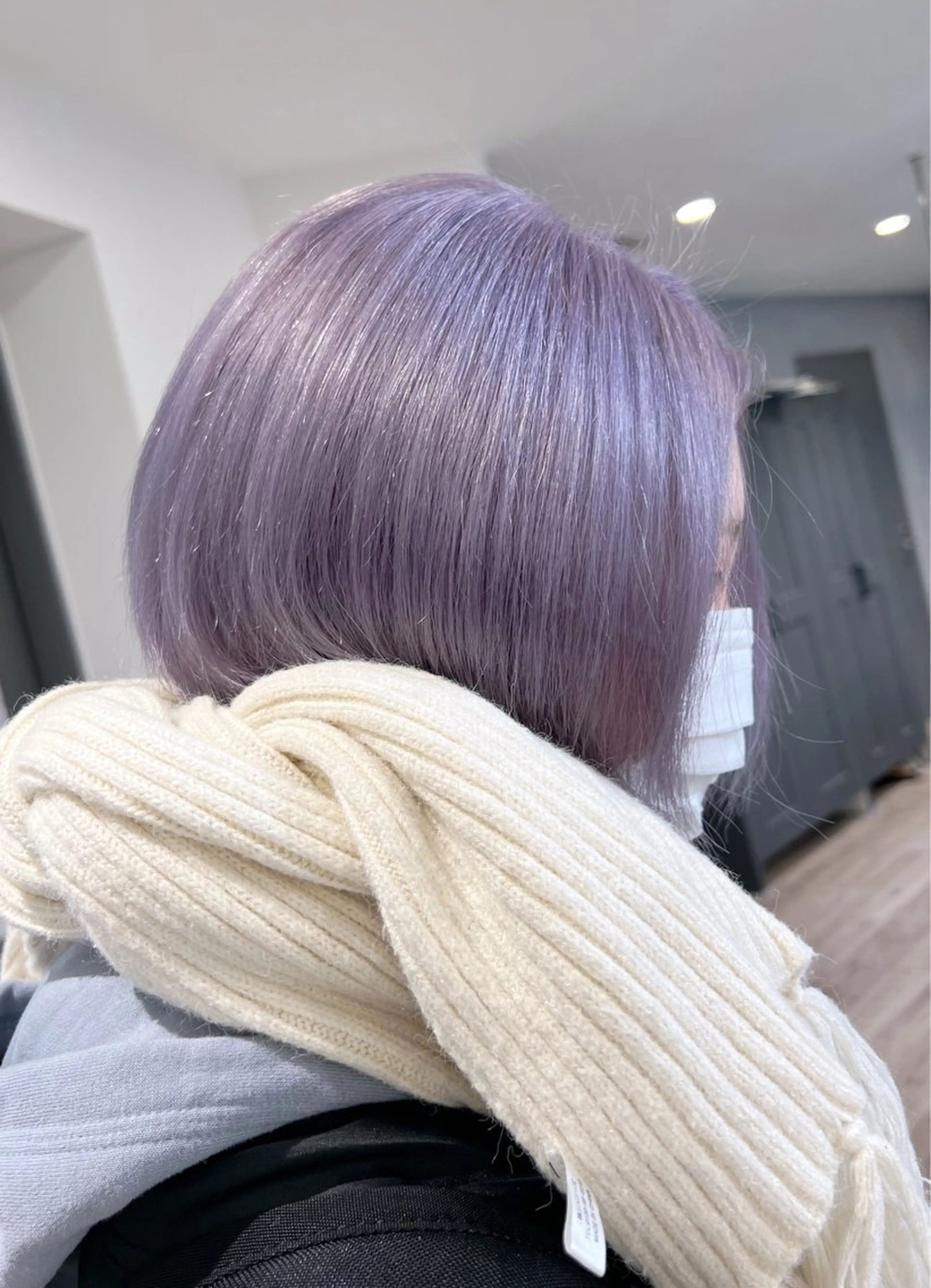 ミディアム カラー ブリーチ ラベンダーカラー ケアブリーチ🌟 ♢WATARU♢のヘアスタイル