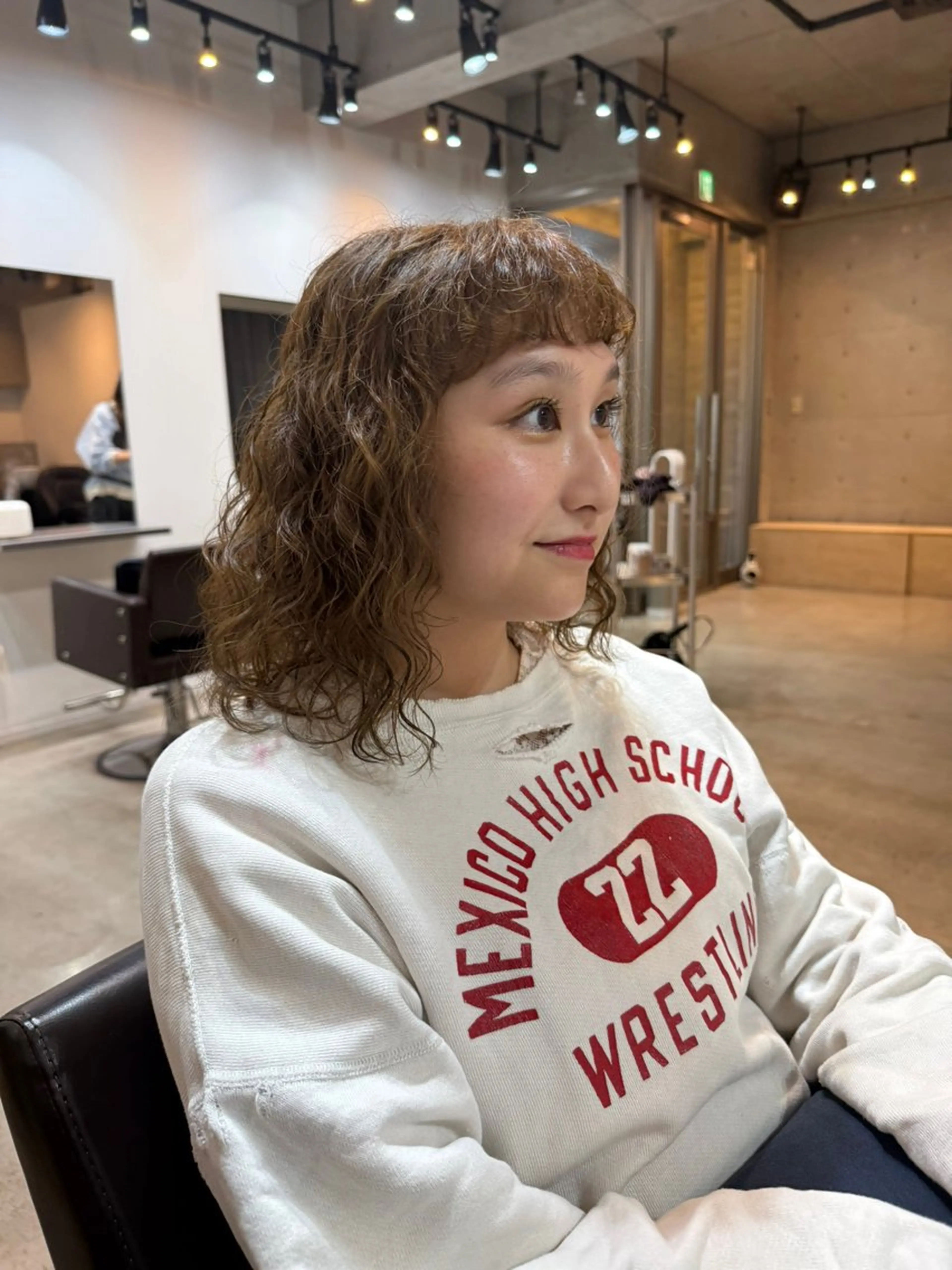 ミディアム カット ヘアカラー パーマ トリートメント デジタルパーマ/ ウェーブパーマ/神野のヘアスタイル