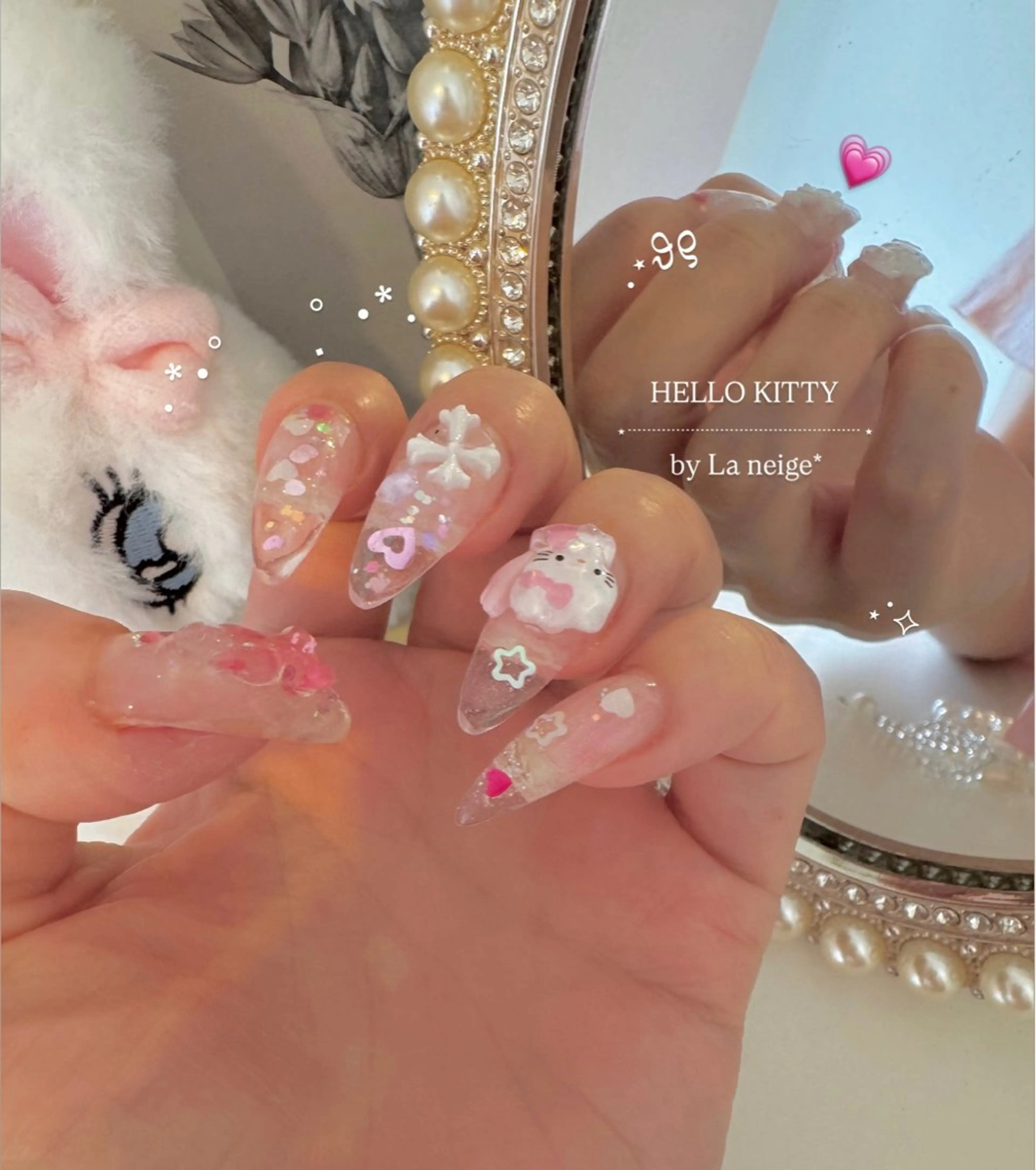 ハンドネイル La neige* yuki 🥯🍑のネイルデザイン