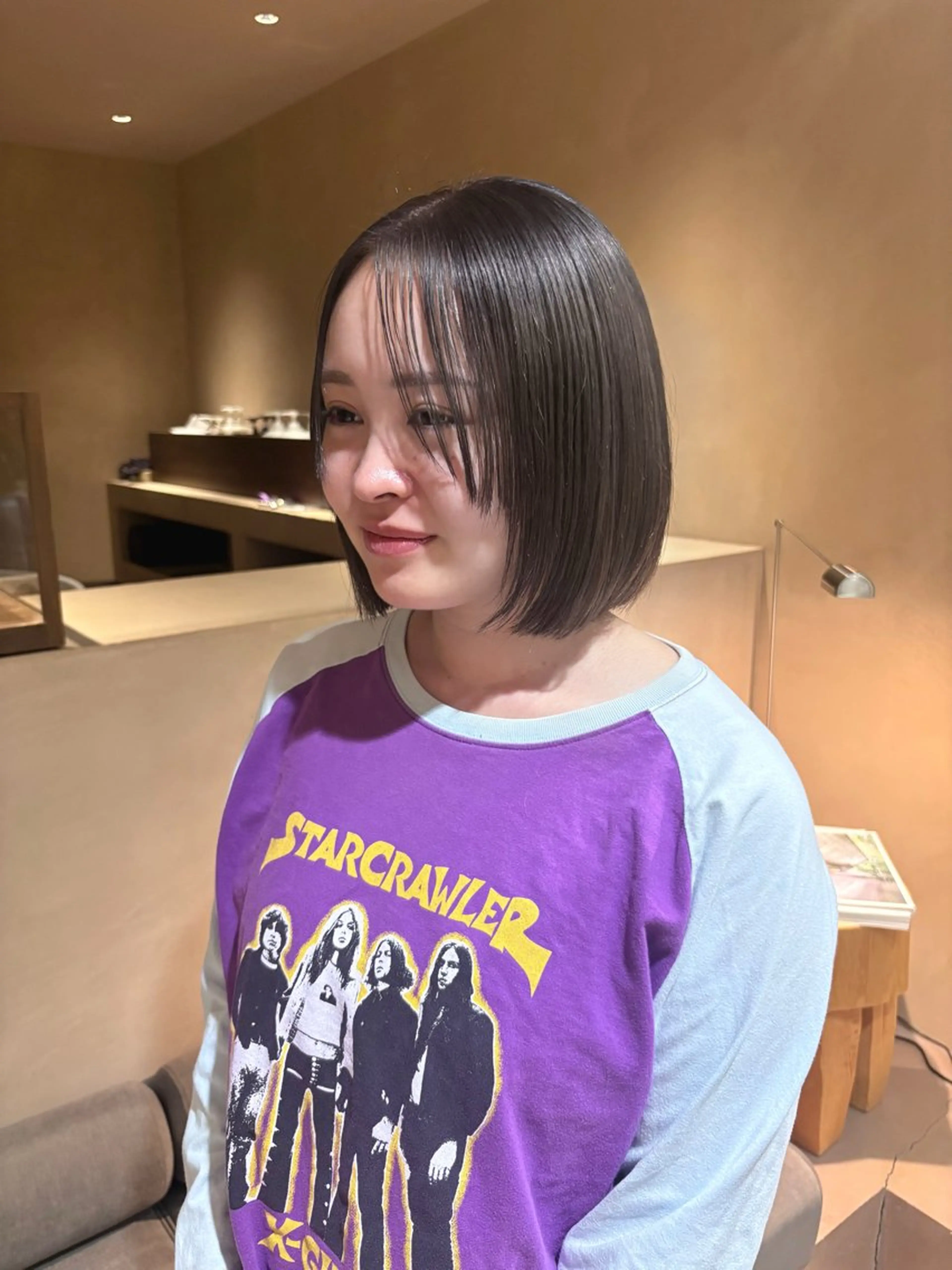 カラー ヘアカラー ボブ/タイトアレンジ 個性派結婚式アレンジのヘアスタイル