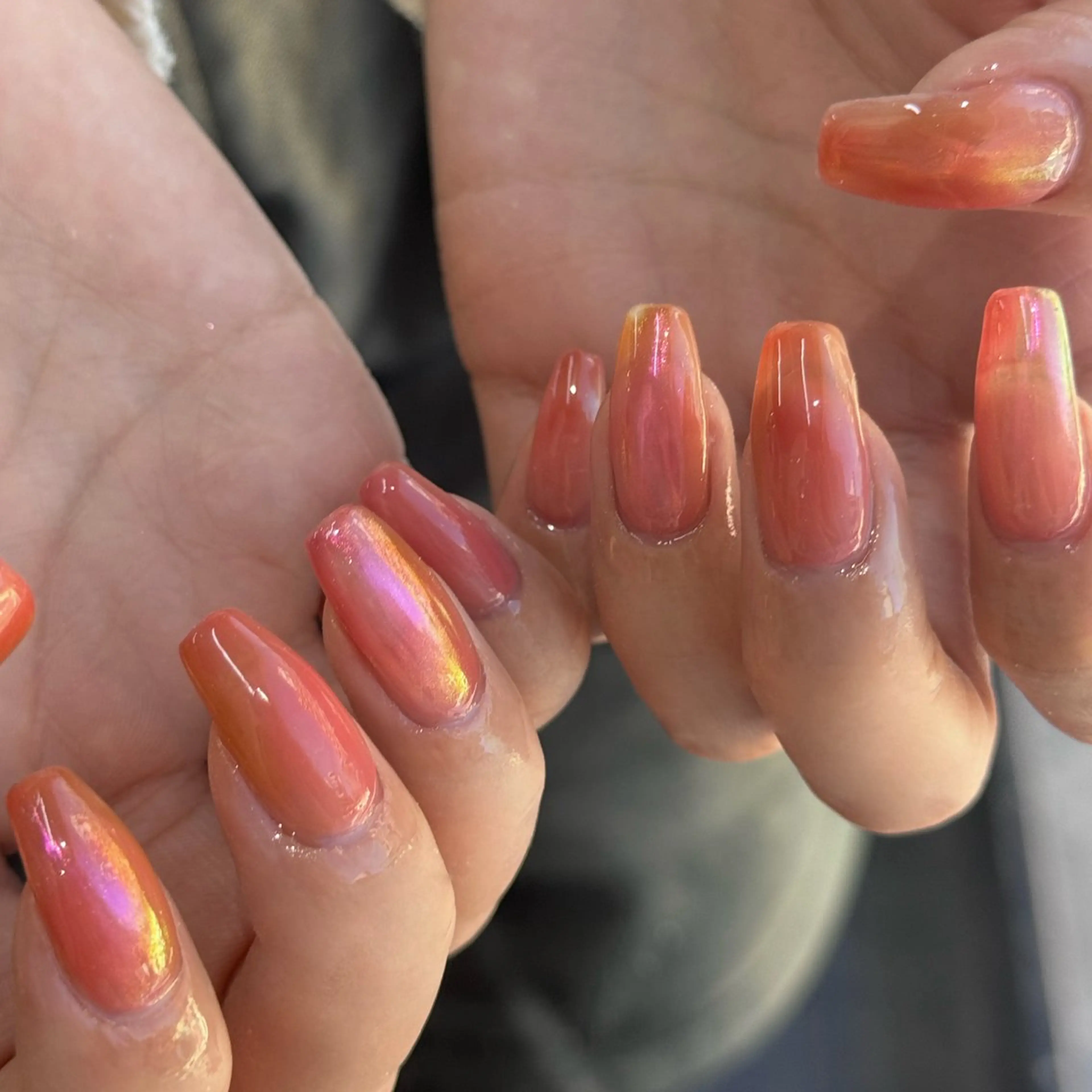 ネイル フレンチネイル マグネットネイル ニュアンスネイル ワンカラーネイル ハンドネイル GRANDE大須 Cecil💜のネイルデザイン