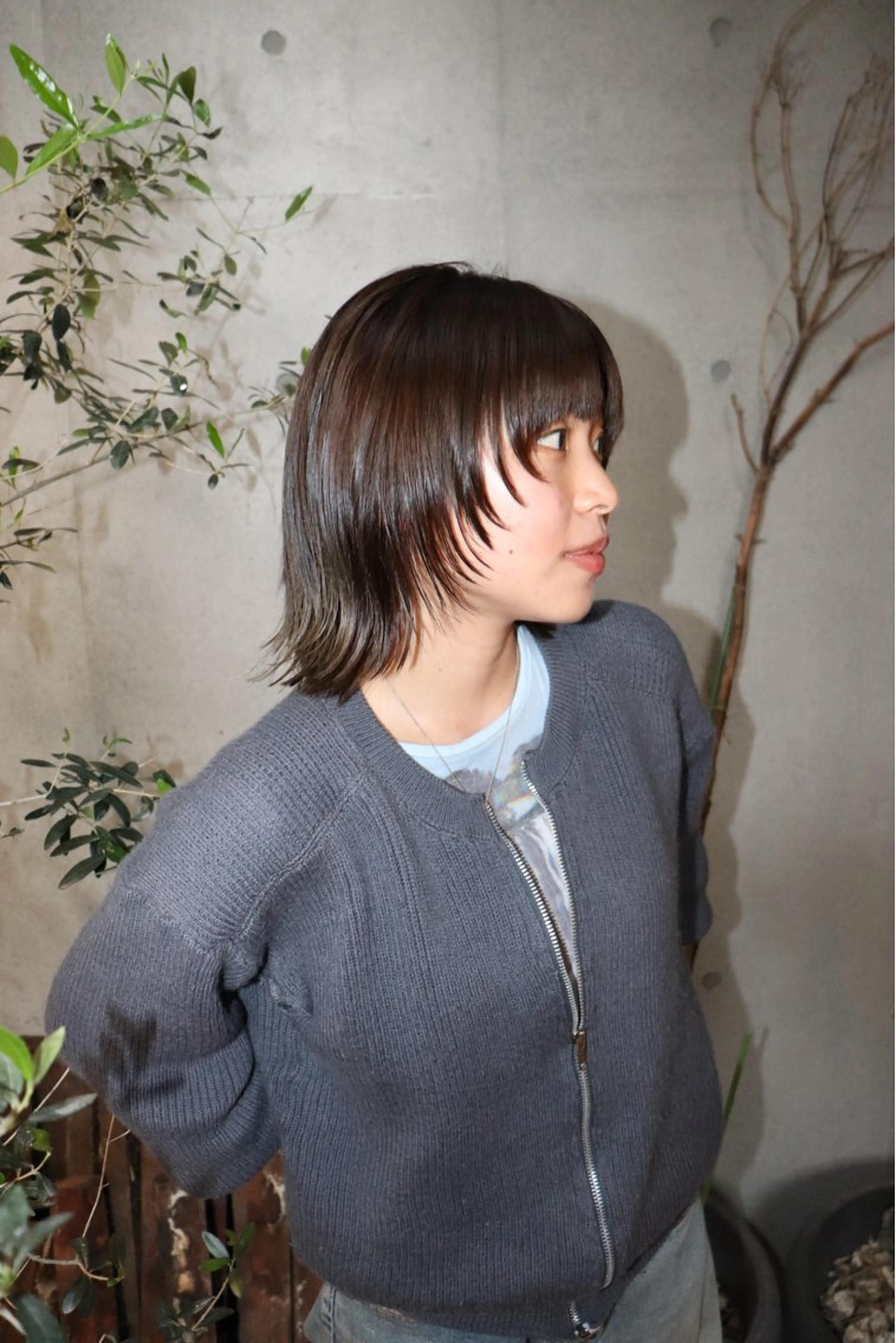 ミディアム カラー 似合わせカット /パーマ岡本淳平のヘアスタイル