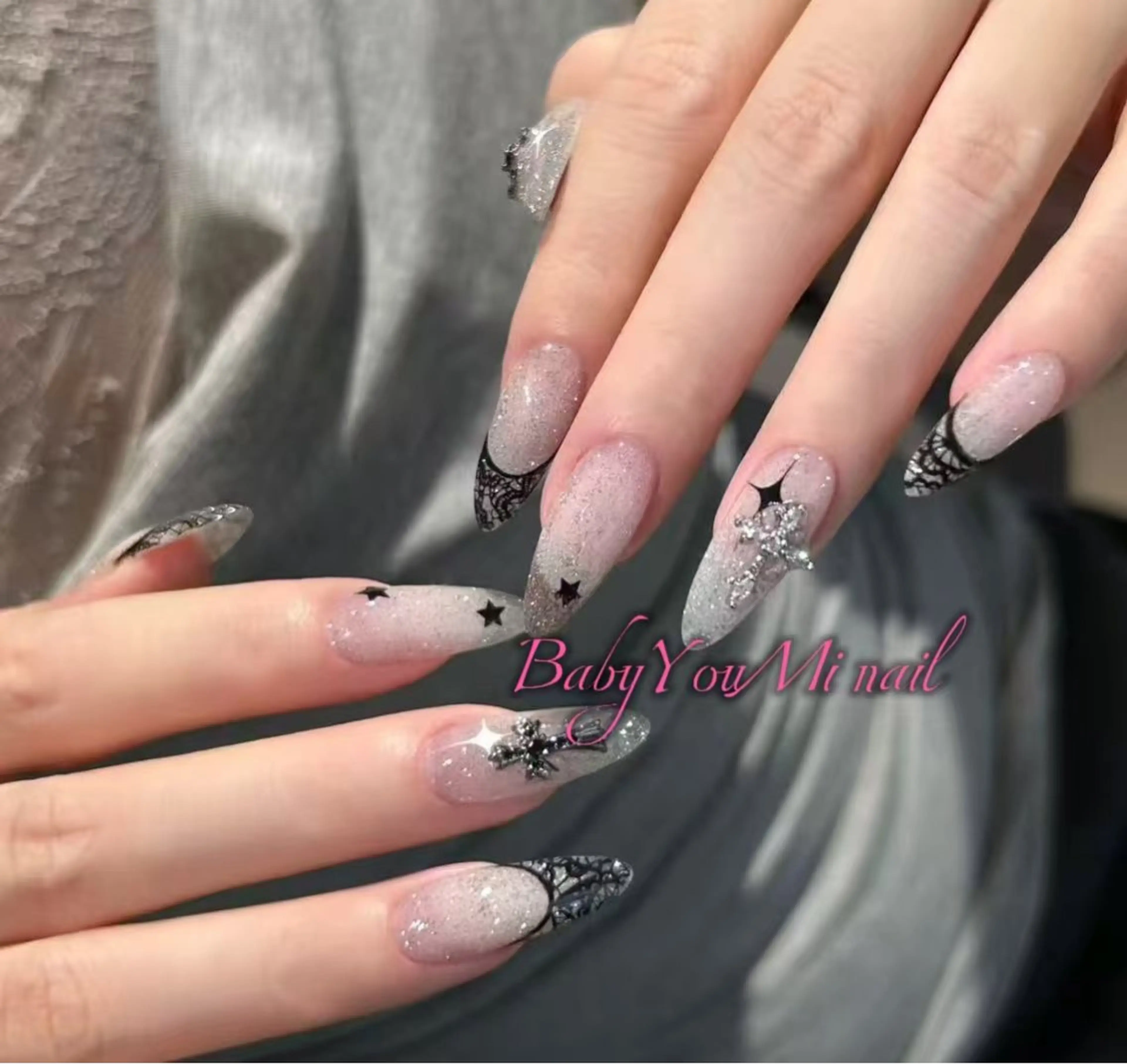 ネイル オーロラネイル フラワーネイル フットネイル フレンチネイル ジェルネイル ハンドネイル BabyYouMi ねねのネイルデザイン