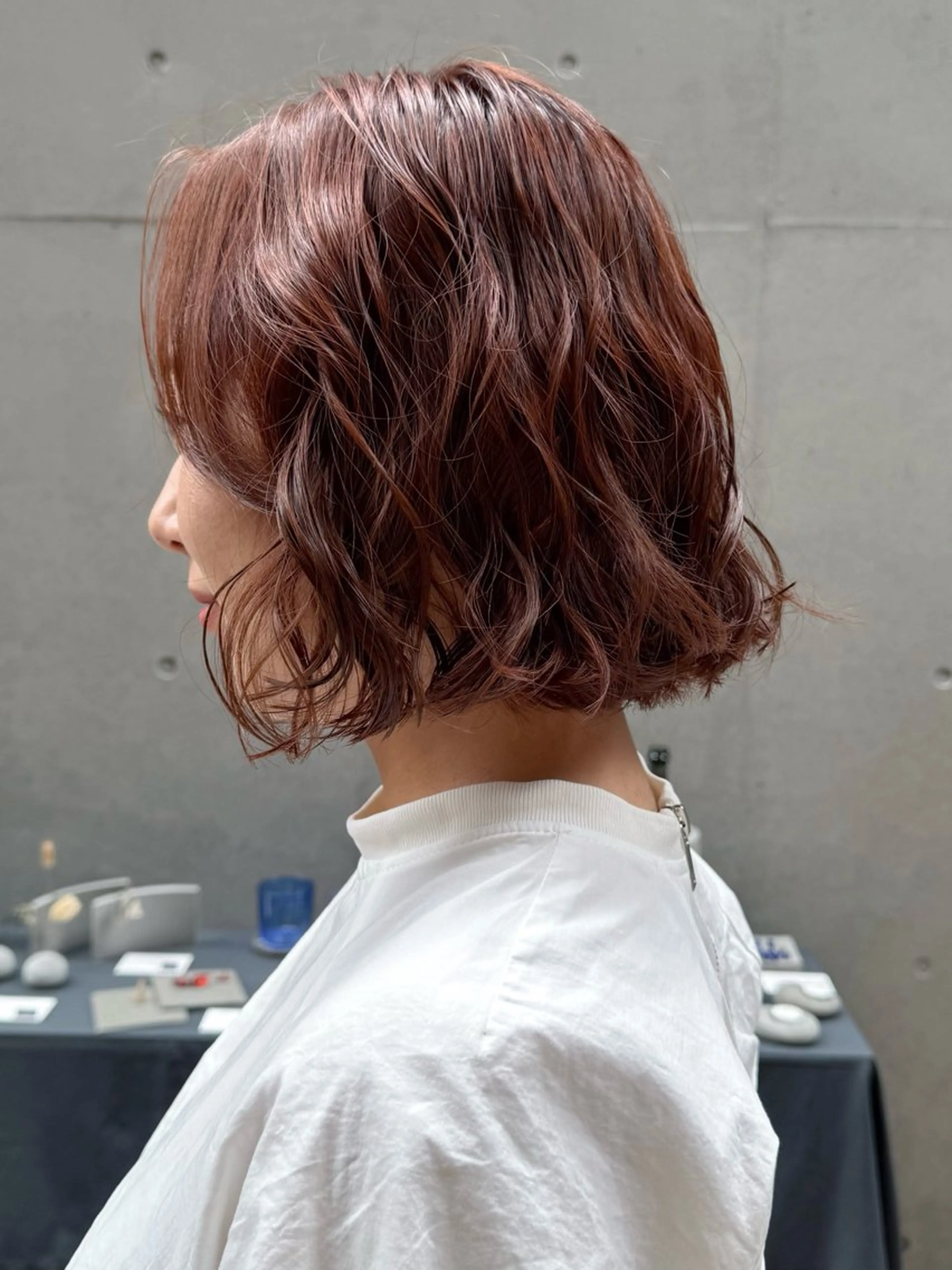 ミディアム パーマ カット パーマ 大橋 芽衣のヘアスタイル