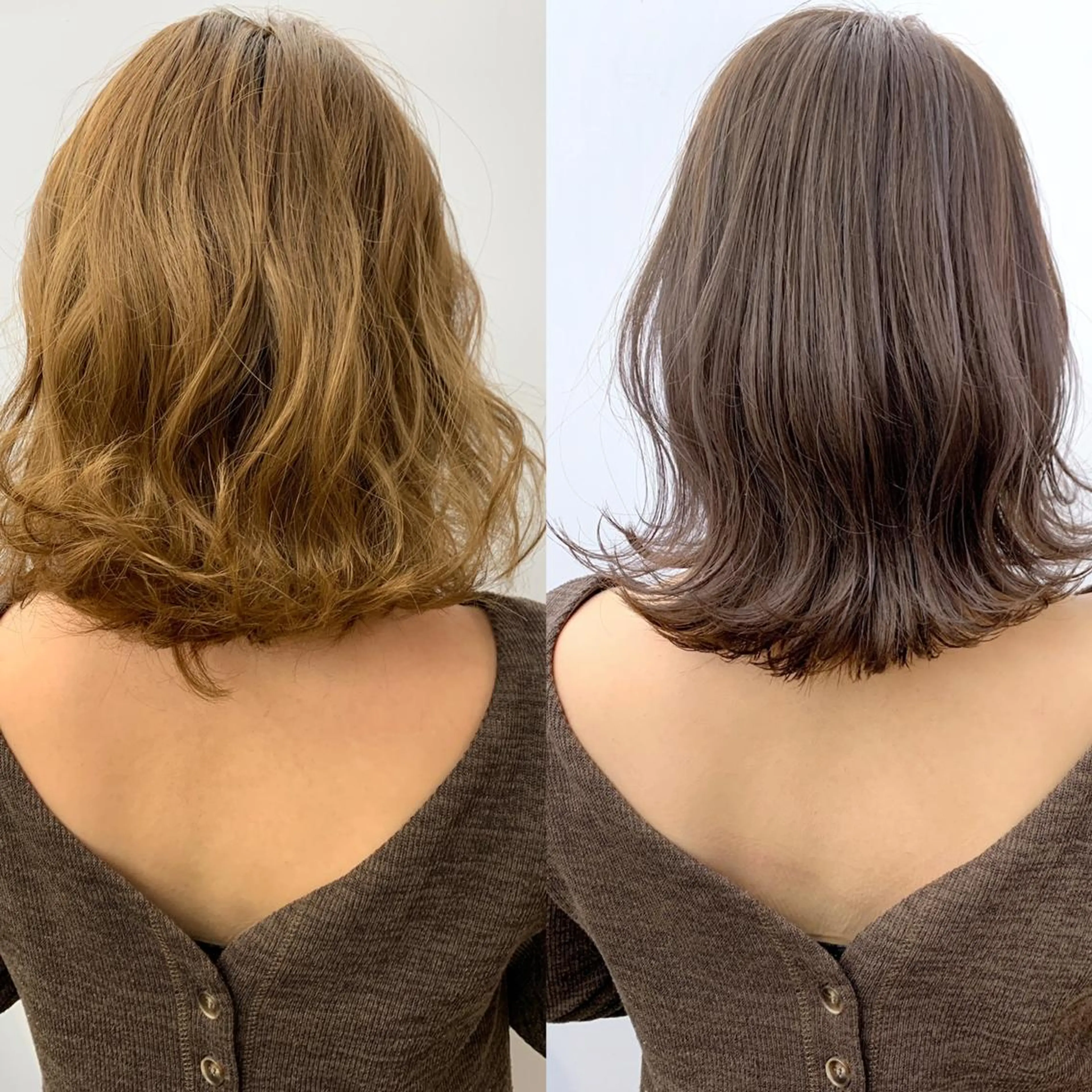 カラー パーマ ヘアアレンジ セミロング メンズ 初めでも安心🌟 newi町田✂のヘアスタイル