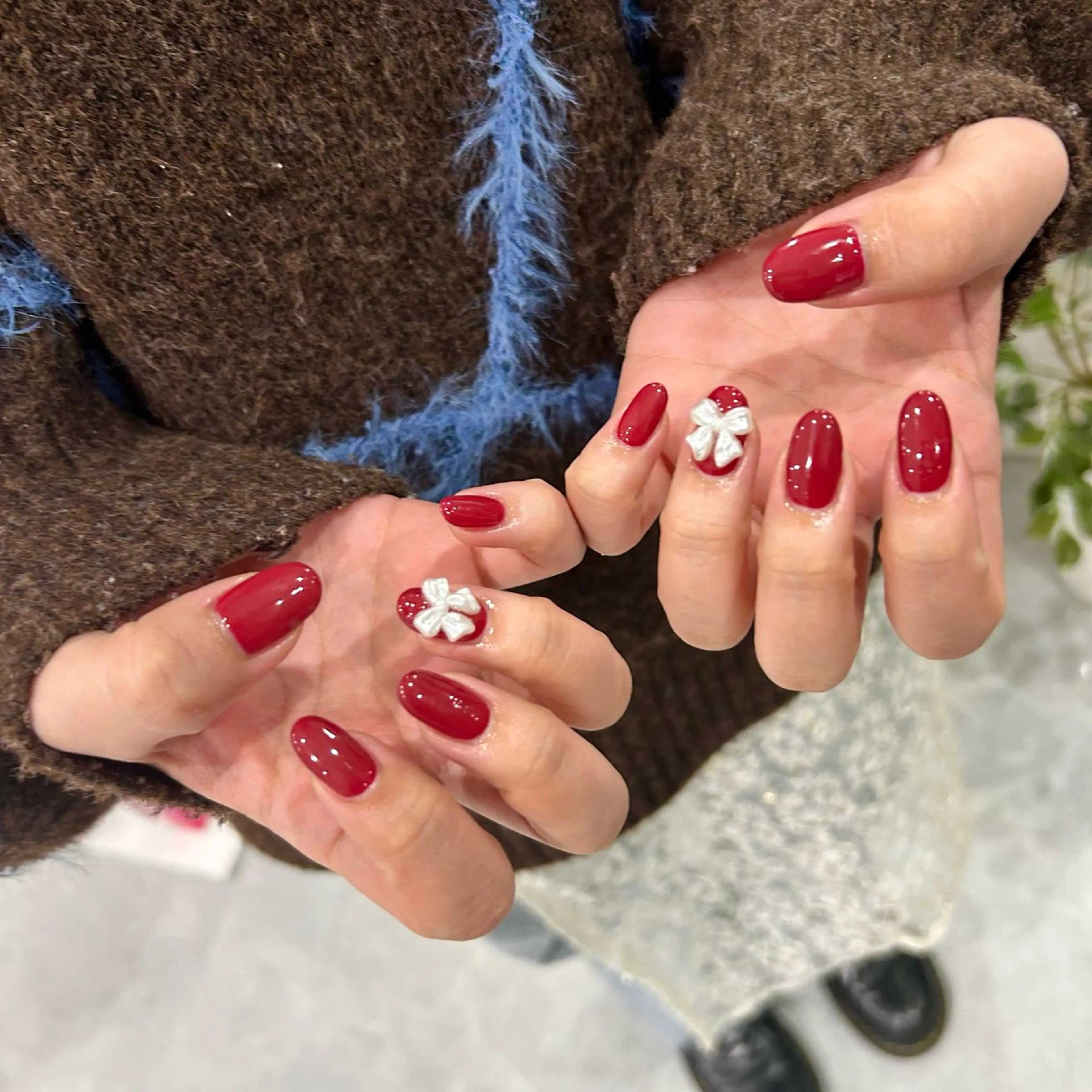 ネイル リボン ハンドネイル RYO ／Amourのネイルデザイン