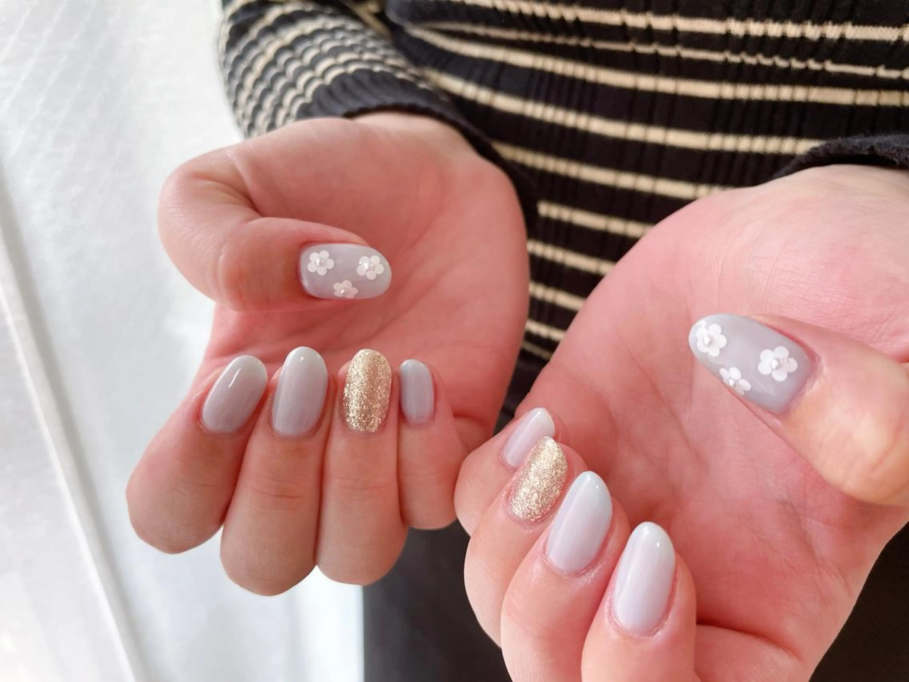 ネイル オーロラネイル フラワーネイル フットネイル フレンチネイル ジェルネイル Mogu nail 二子玉川のネイルデザイン