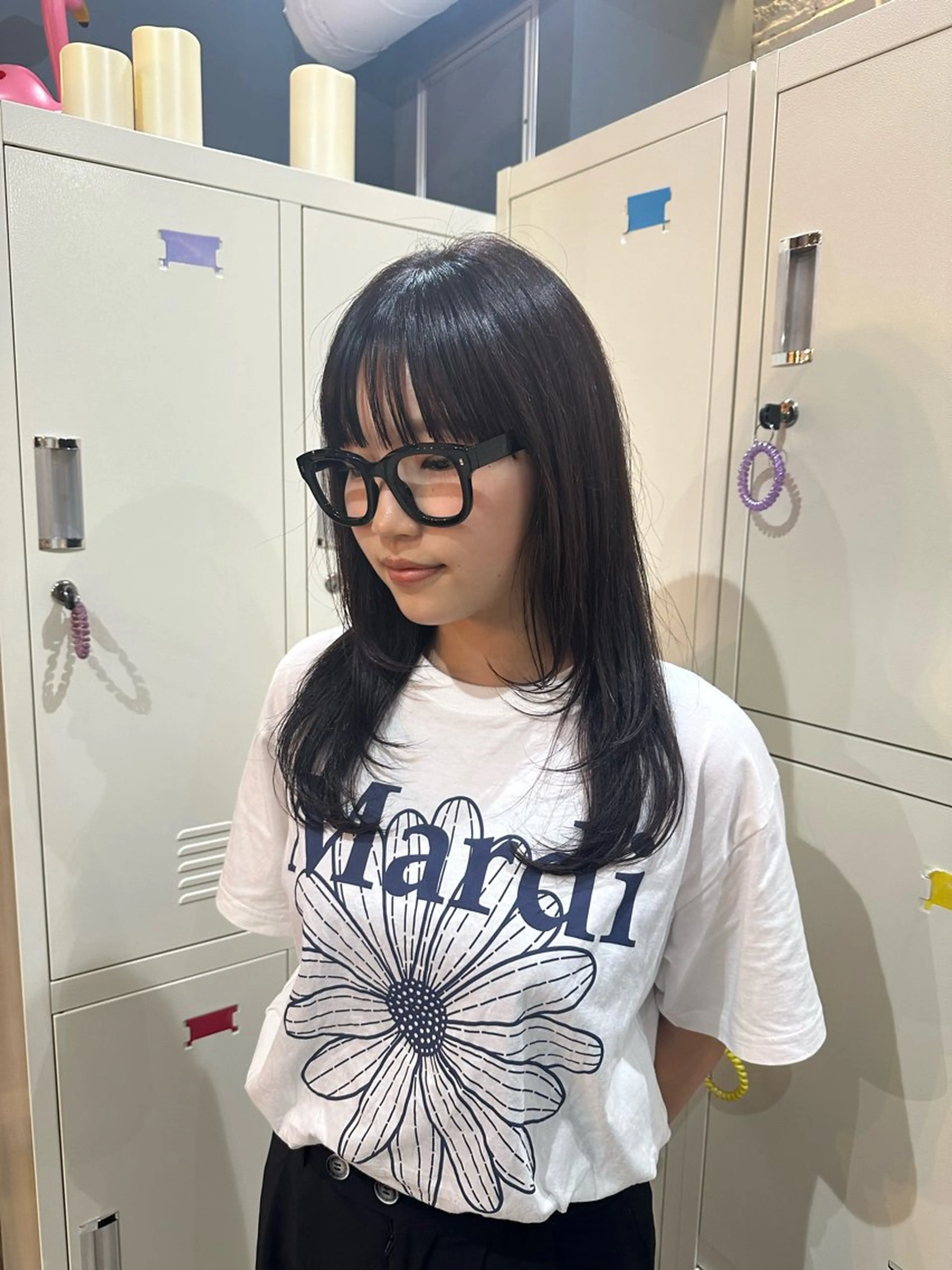 ミディアム カラー カット ヘアカラー 十倉 朱莉のヘアスタイル