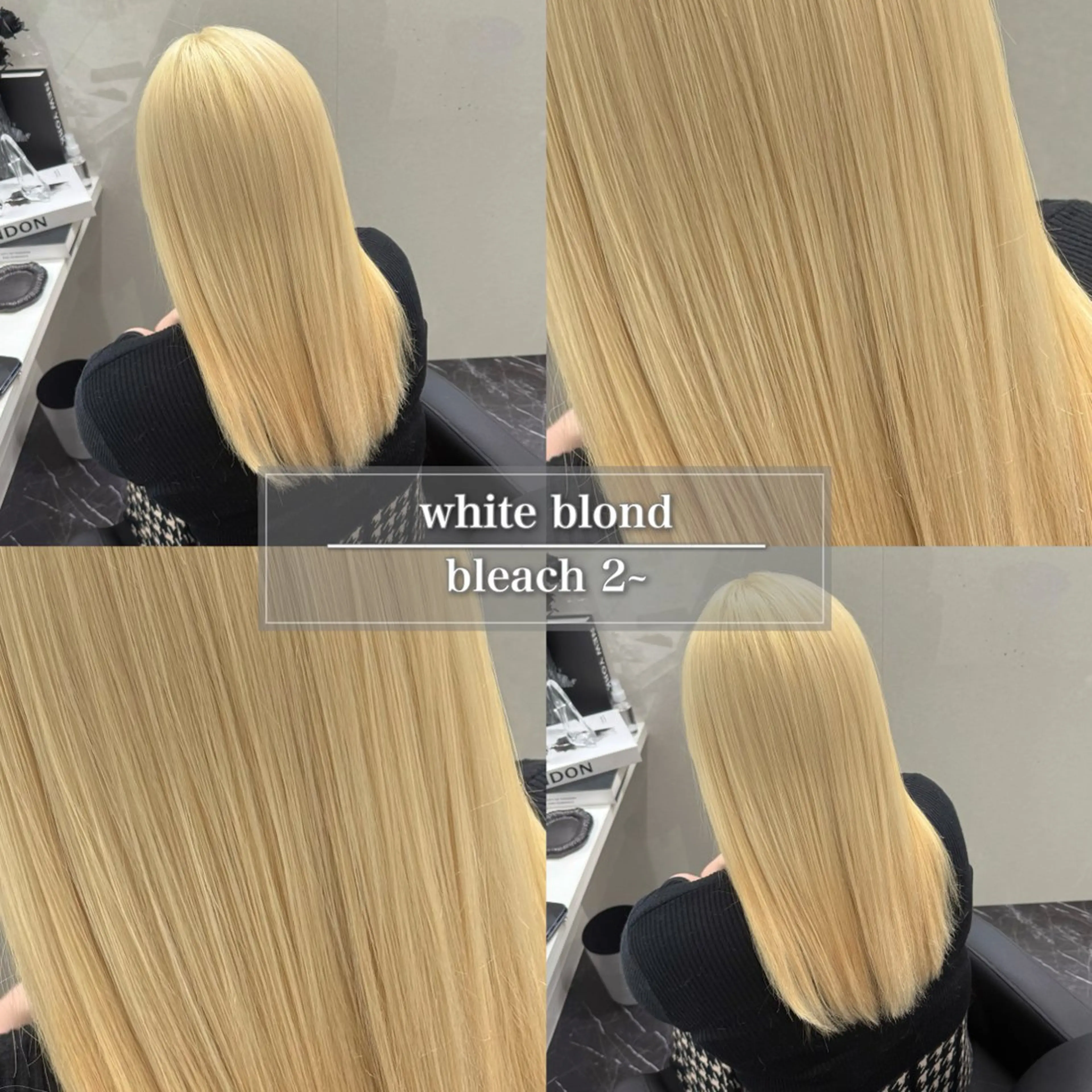 セミロング カラー ベージュカラー ブリーチ ブロンド デザインカラー グレージュ ヘアカラー トリートメント ハイトーン/ 髪質改善/上質艶髪のヘアスタイル