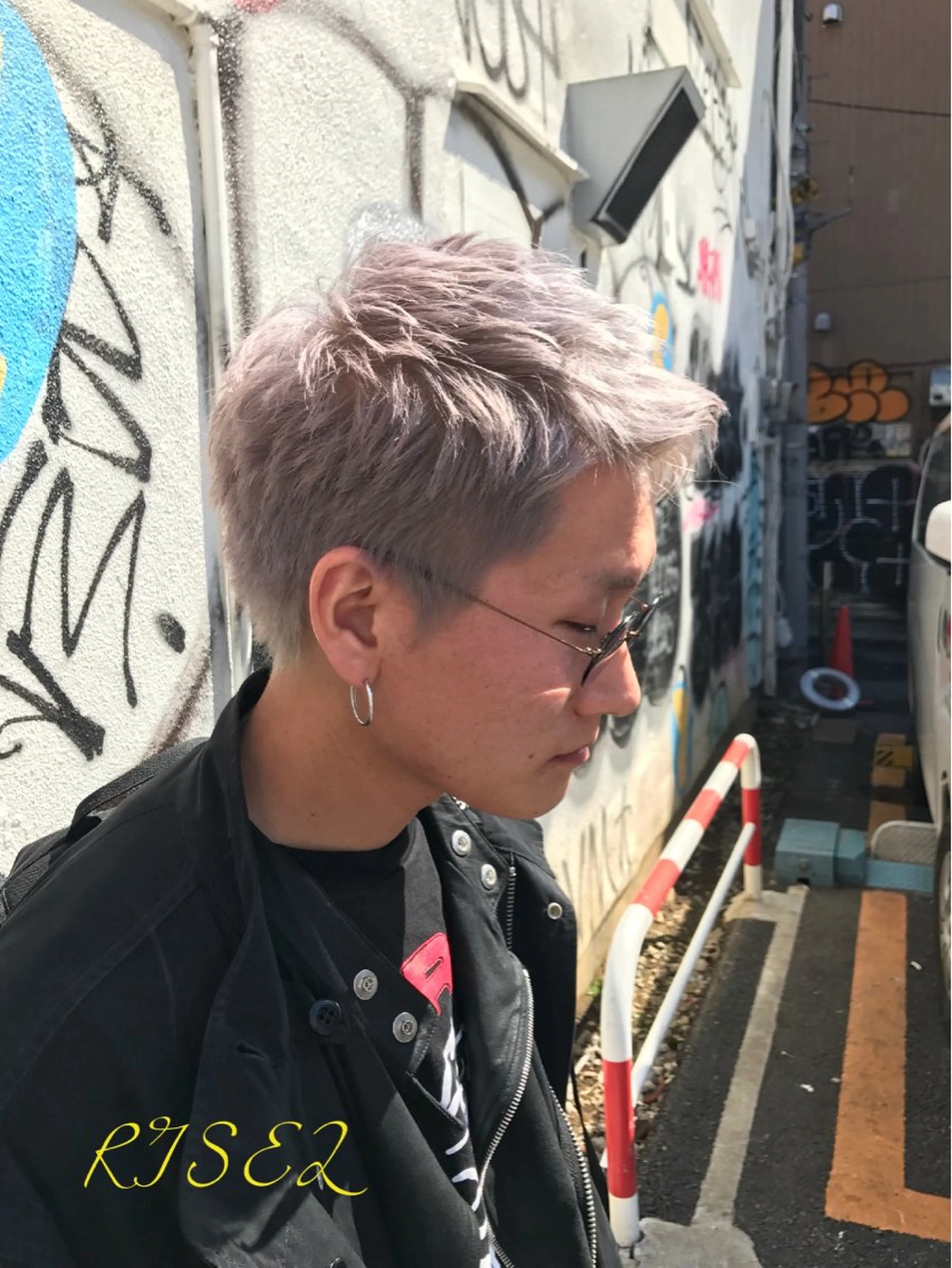 メンズ メンズブリーチ WELLY TO KYOメンズカットのヘアスタイル