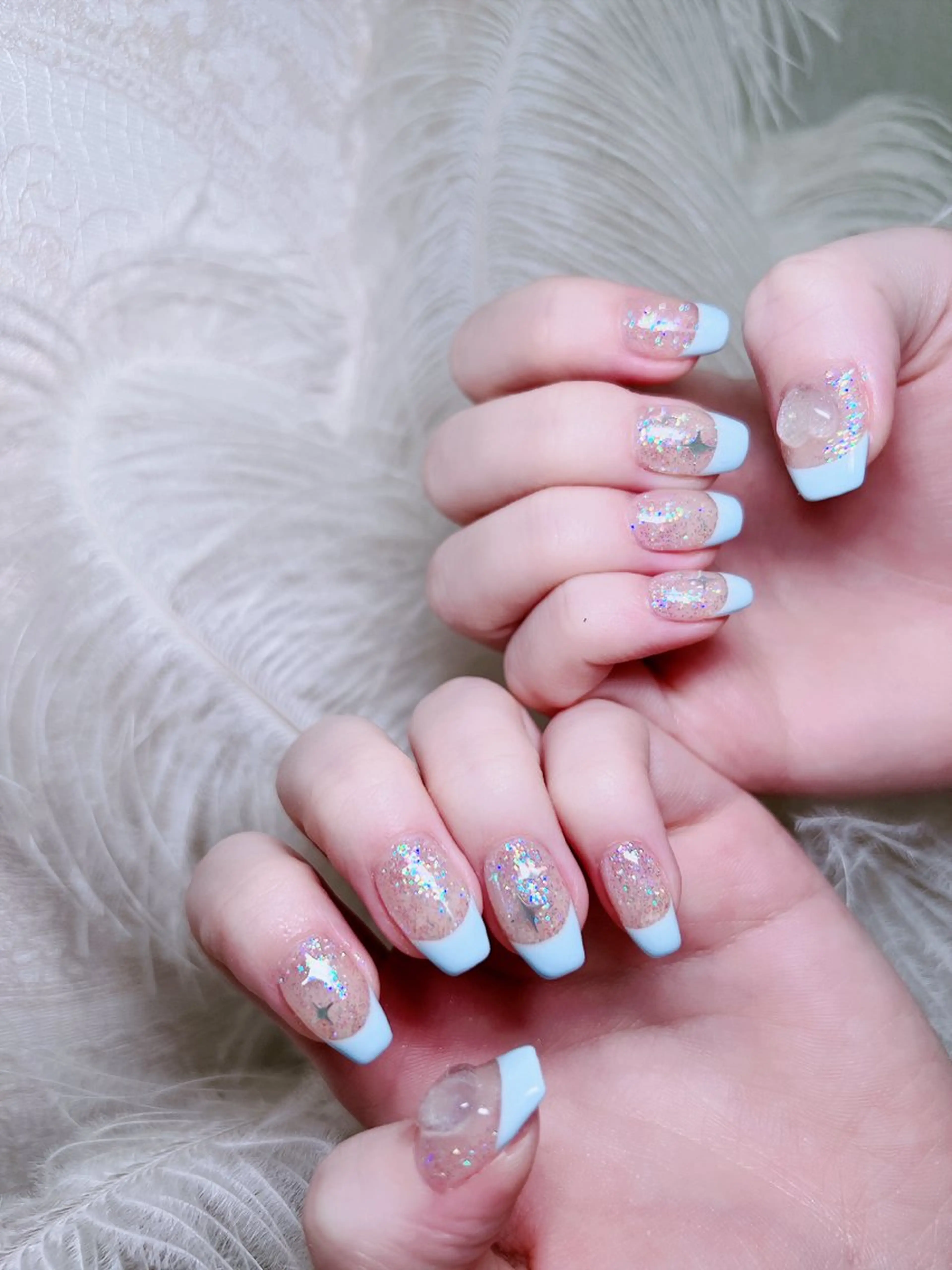 🎀カラーフレンチ（自店のジェルオフ無料、丁寧ケア込み）の写真